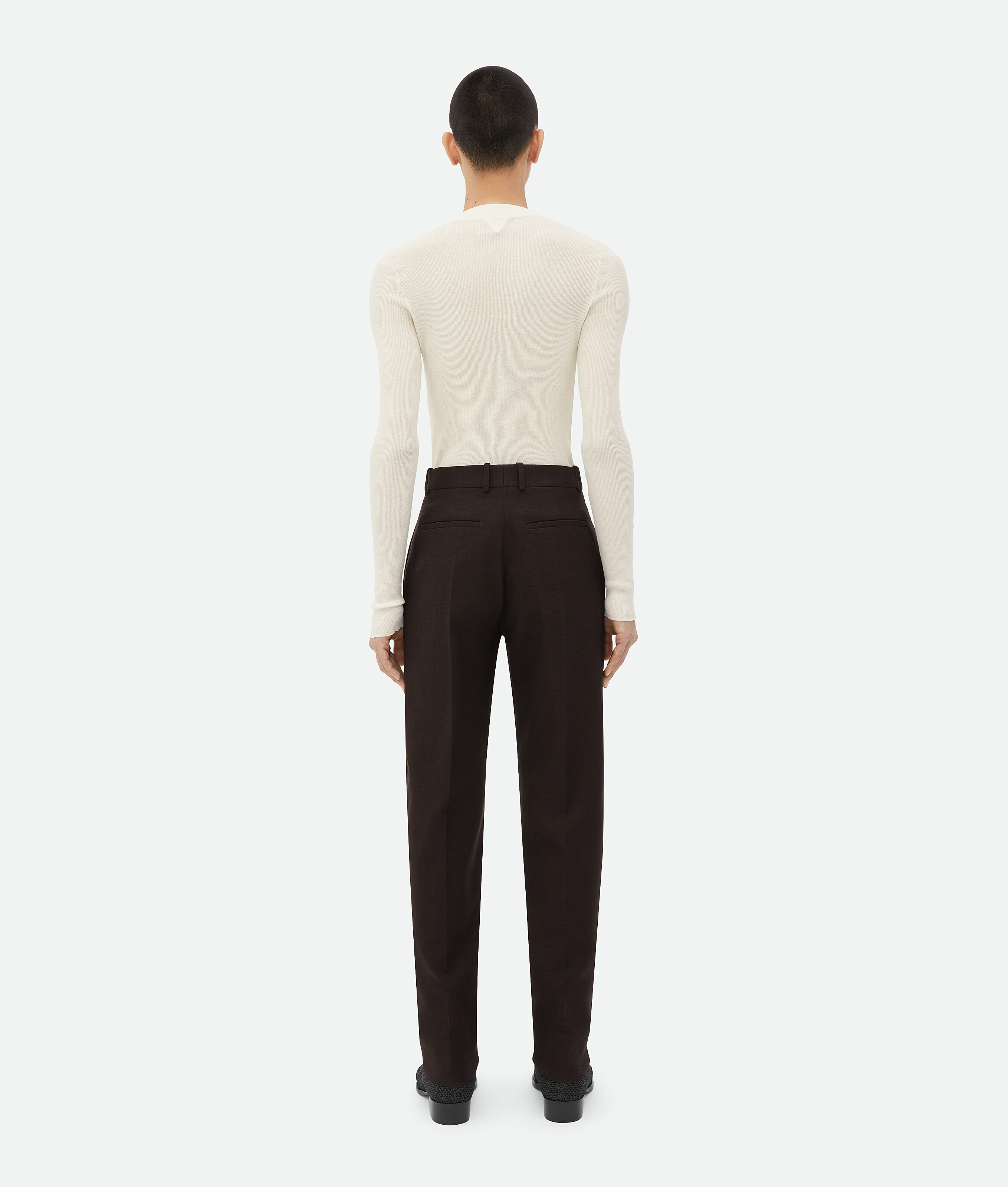 Bottega Veneta Bottega Veneta Structured Cotton Pants In Brown