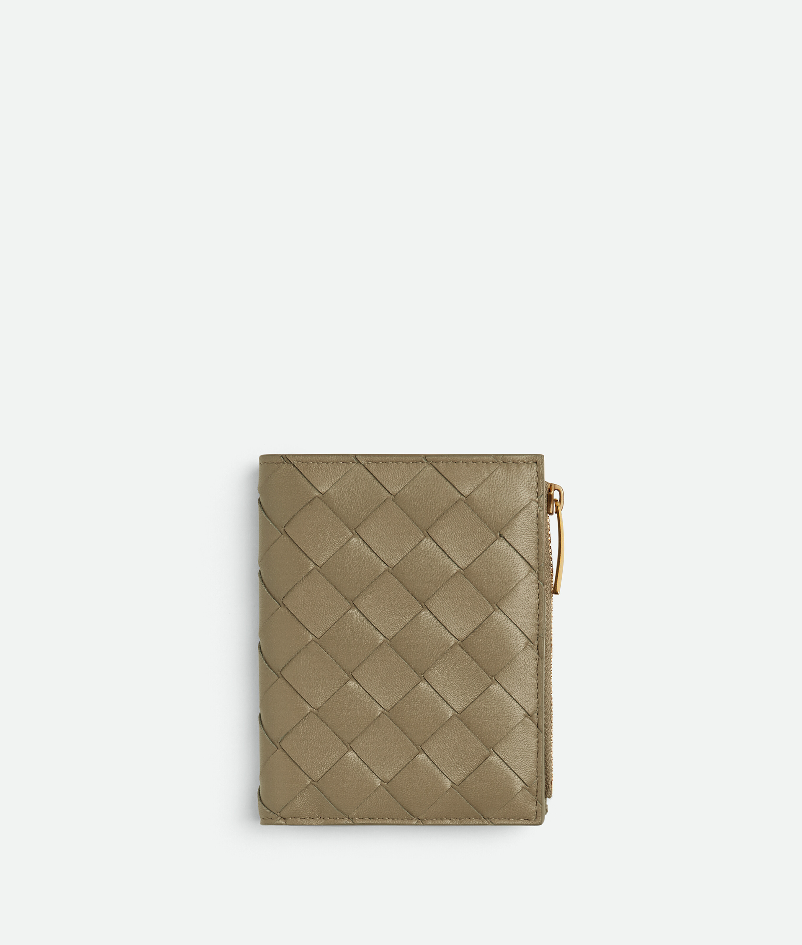 Bottega Veneta® Women's Small Intrecciato Bi-Fold Zip Wallet in Taupe. Shop  online now.