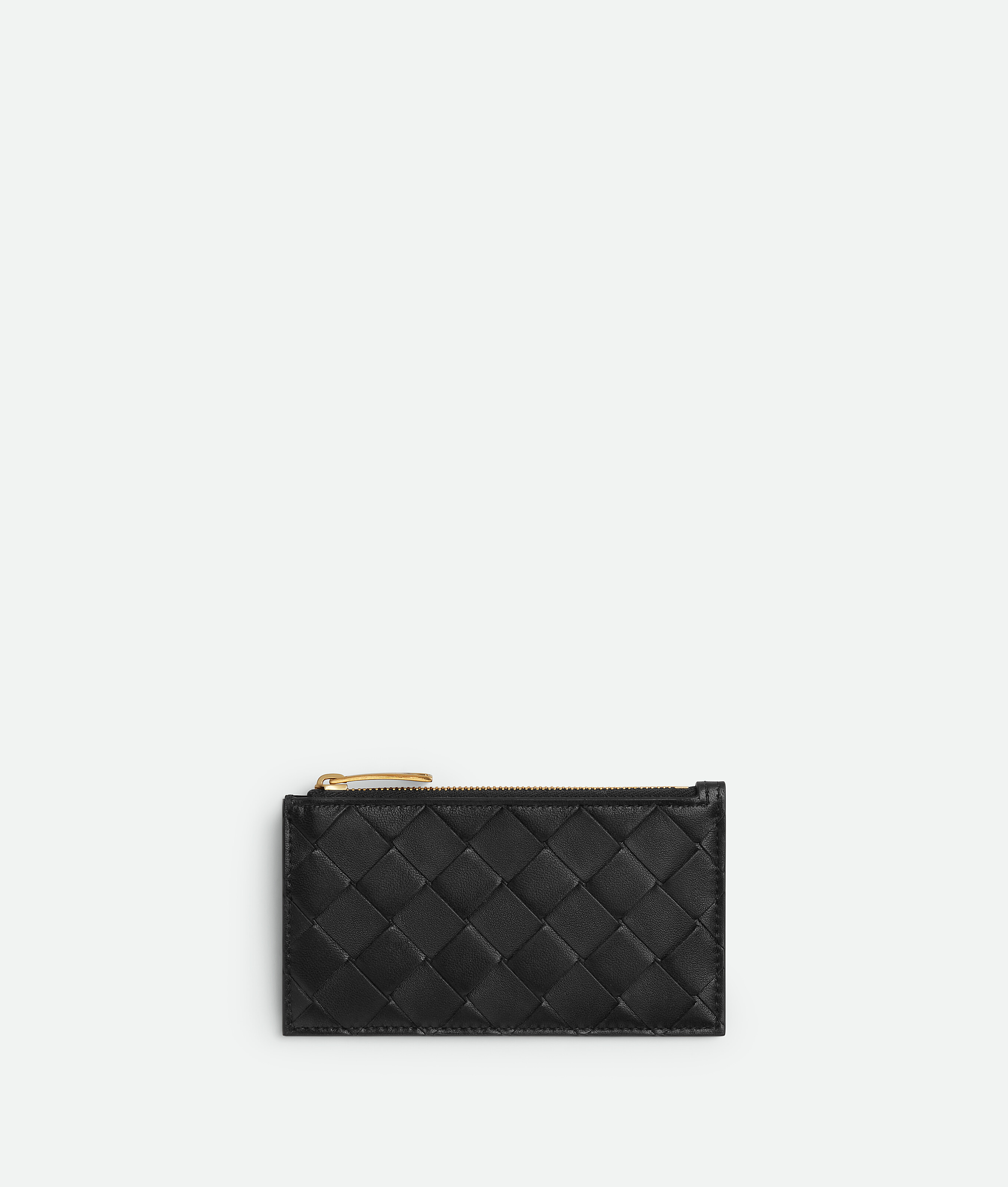 Bottega Veneta Intrecciato Kartenetui Mit Zip In Black