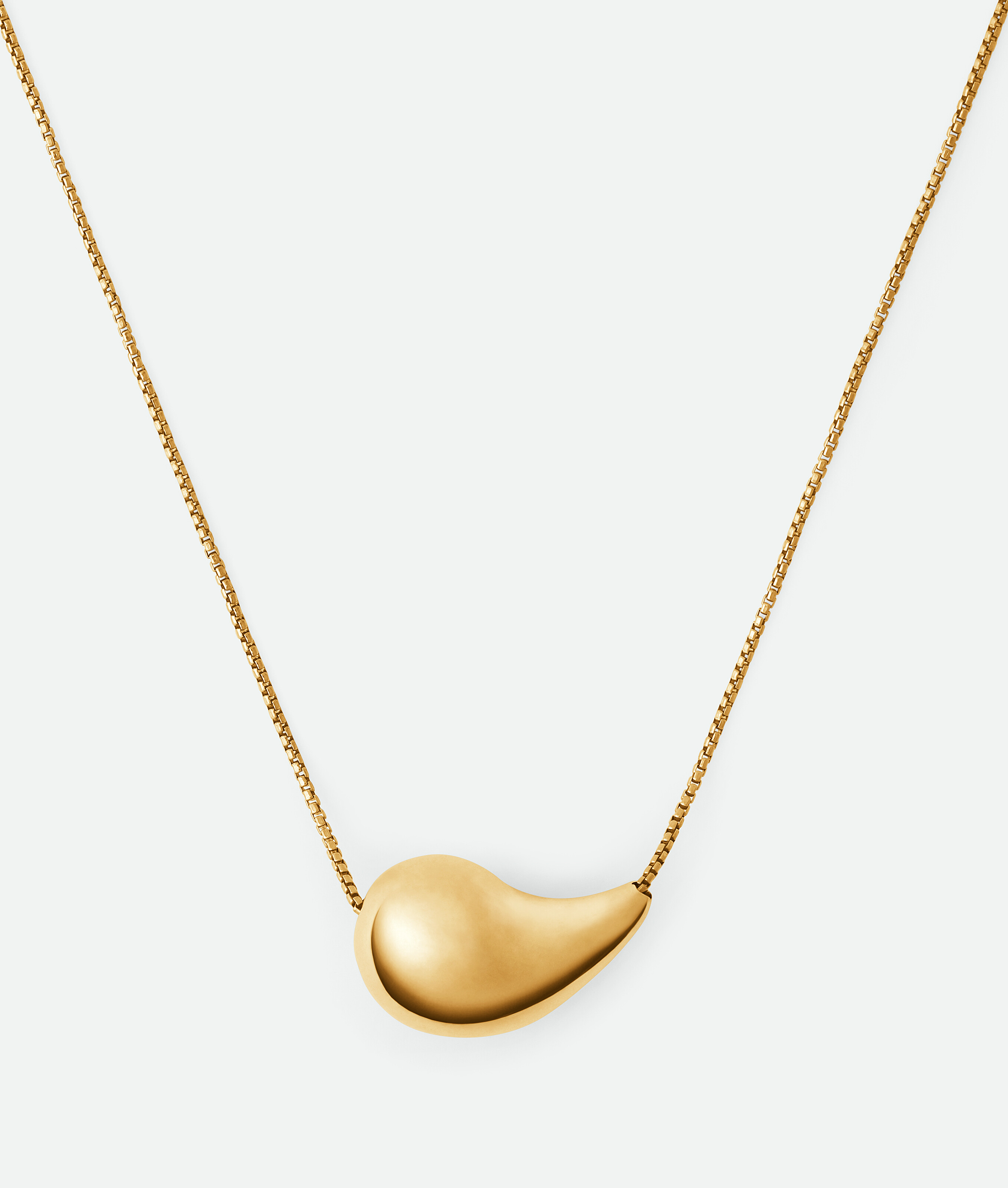 Shop Bottega Veneta Drop Pendant Necklace In Gold