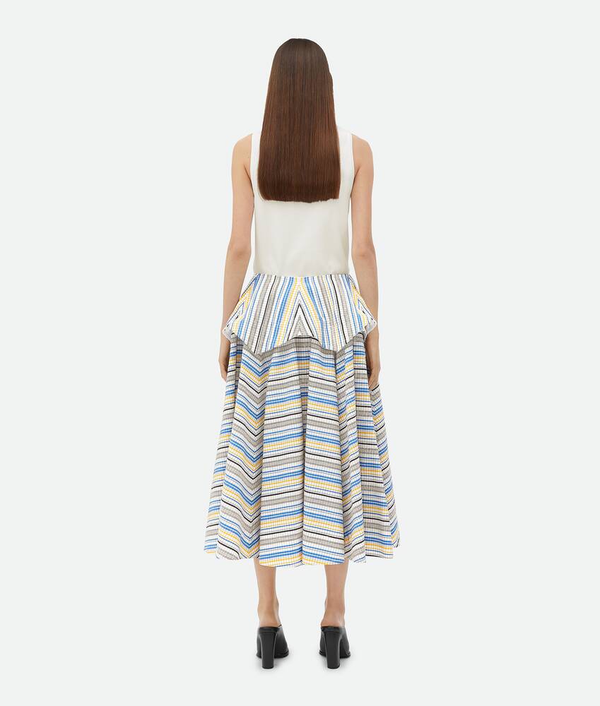 Display a large version of the product image 3 - Checked Double Layer Cotton Skirt