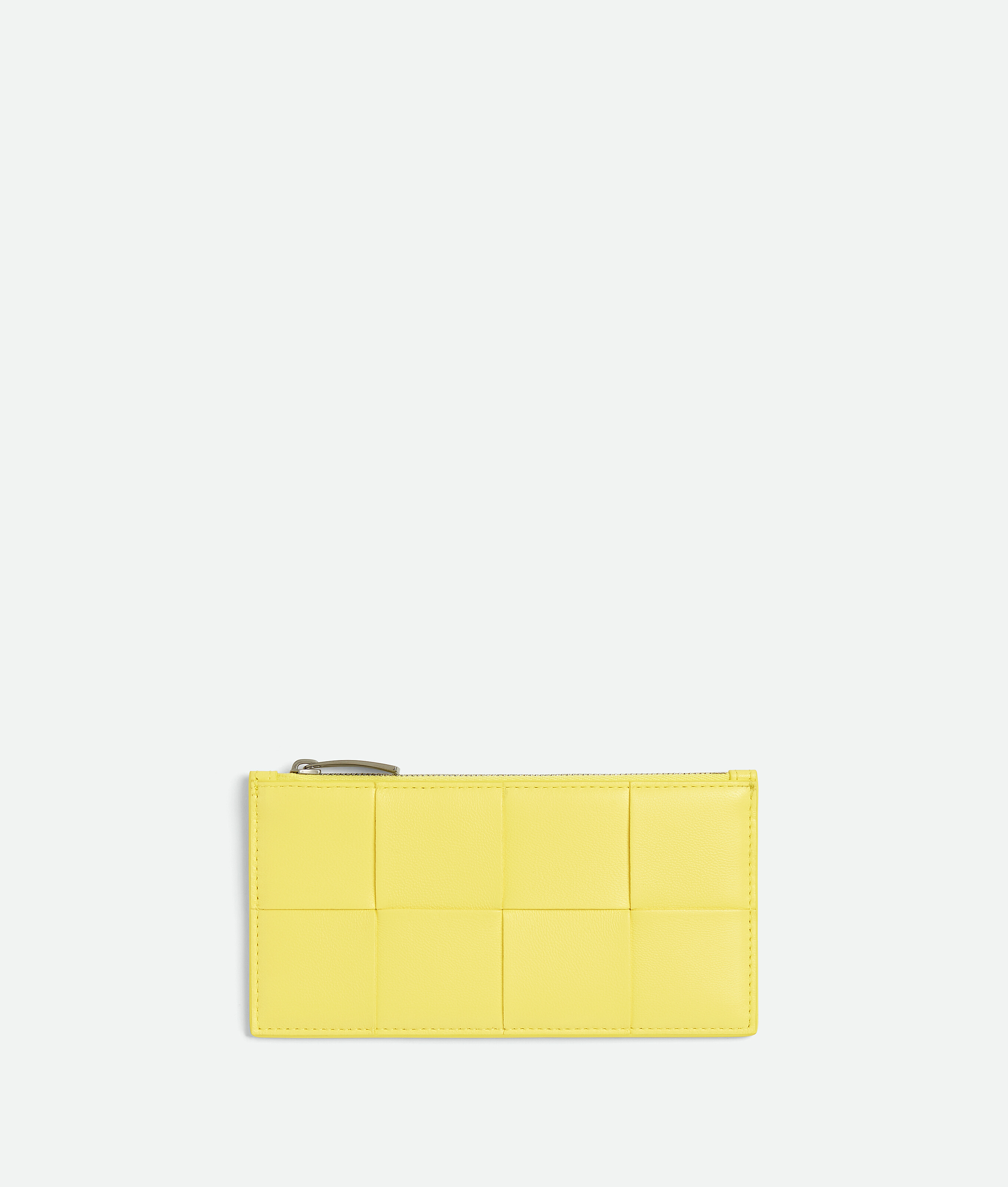 Bottega Veneta Cassette Long Zippered Card Case In Yellow