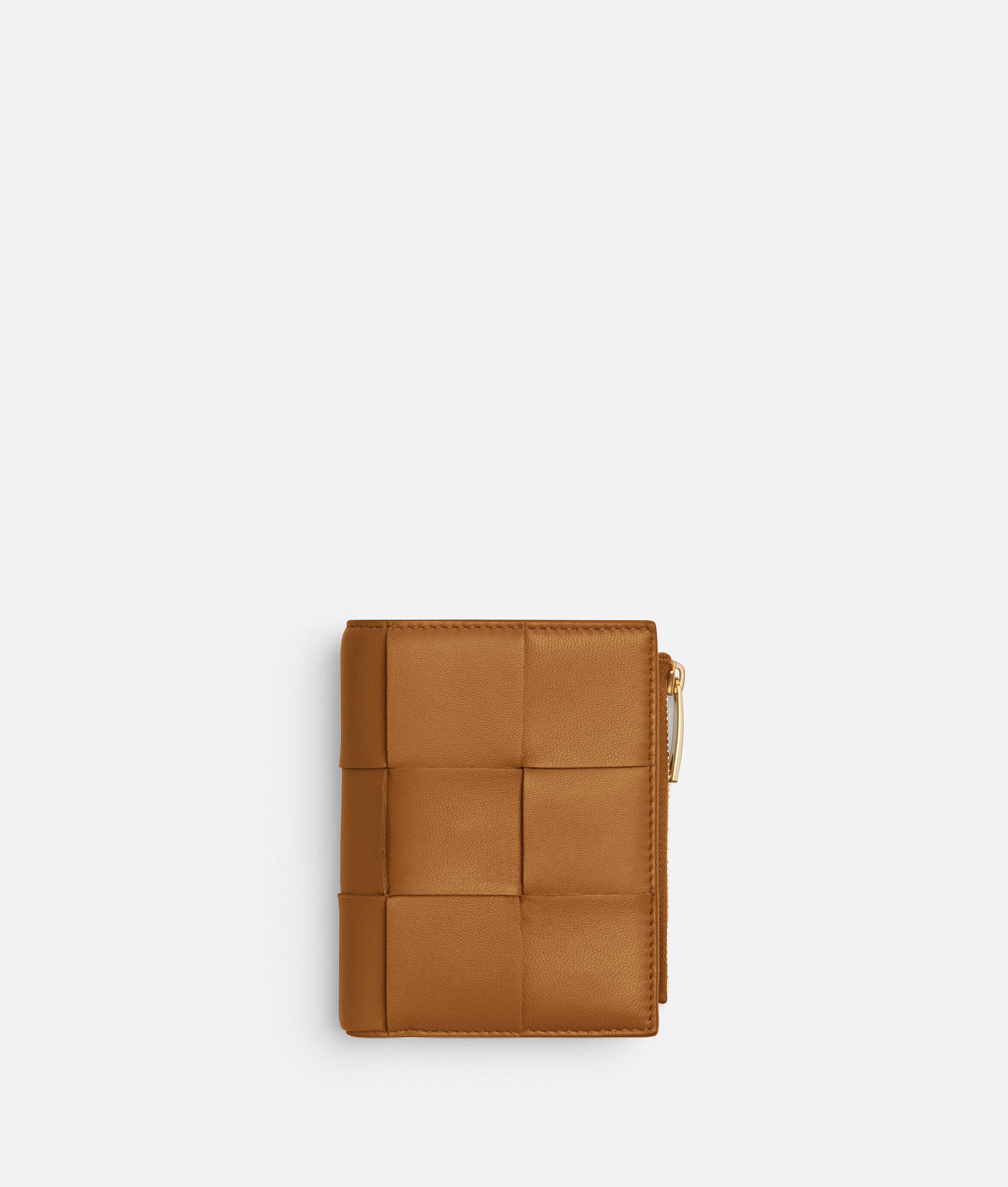 Bottega Veneta Kleines Bi-fold Portemonnaie Mit Zipper In Brown