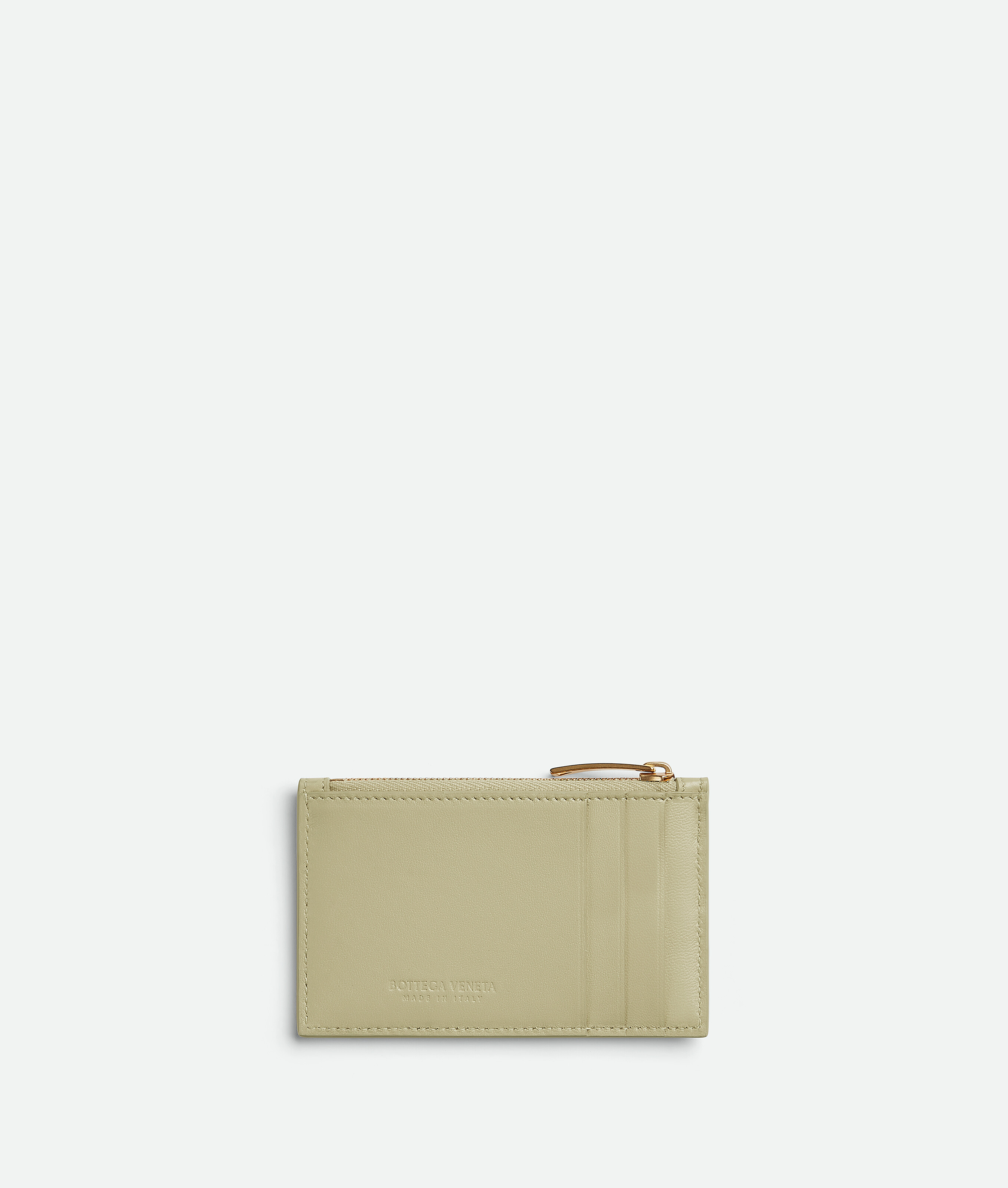 Shop Bottega Veneta Zipped Card Case In Green