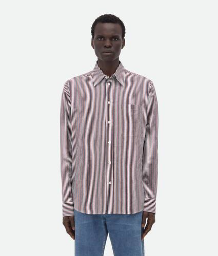 Mostrar una versión grande de la imagen del producto 1 - Camisa de algodón a rayas con bordado "BV"