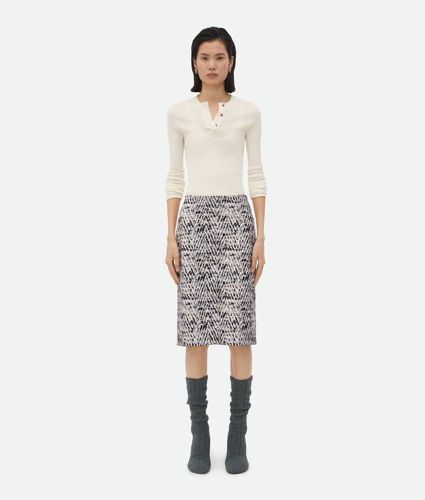 Display a large version of the product image 1 - Printed Leather Chevron Skirt