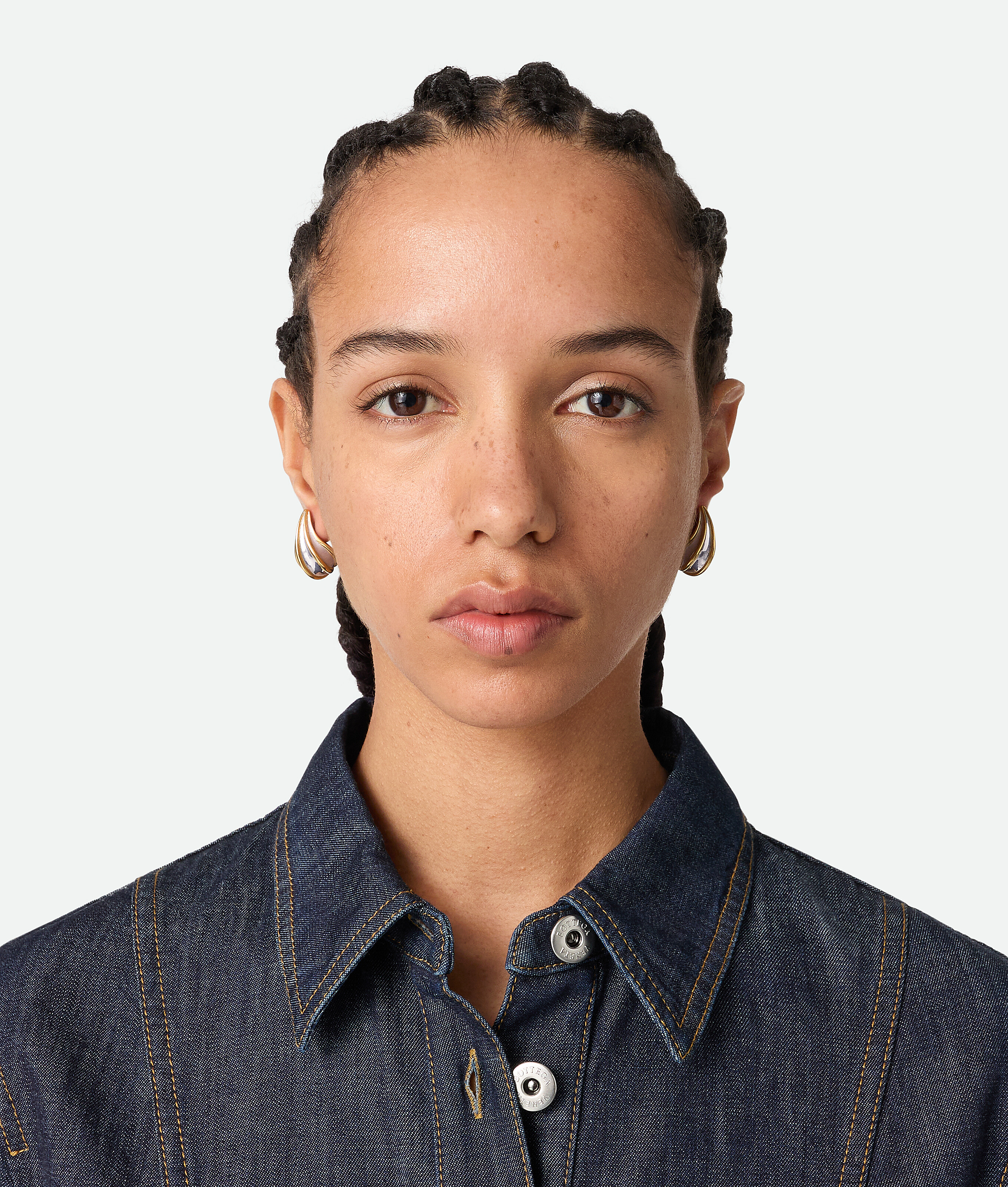 Bottega Veneta Mini Drop Earrings - Silver/yellow Gold - Woman