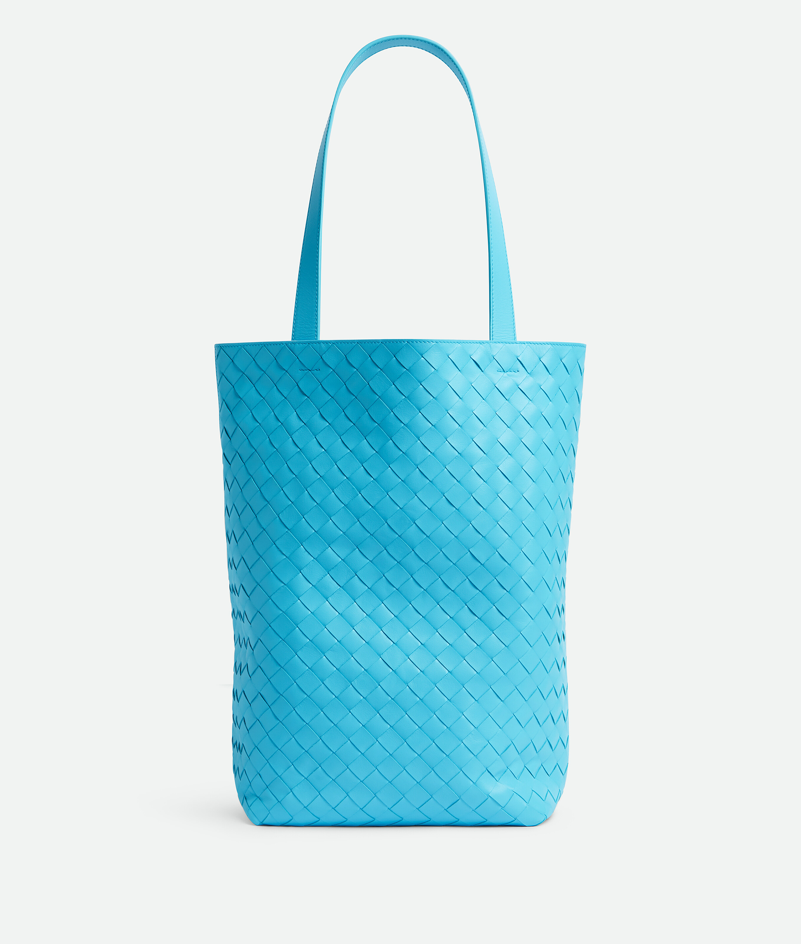 Bottega Veneta Small Intrecciato Leather Tote Bag In Blue