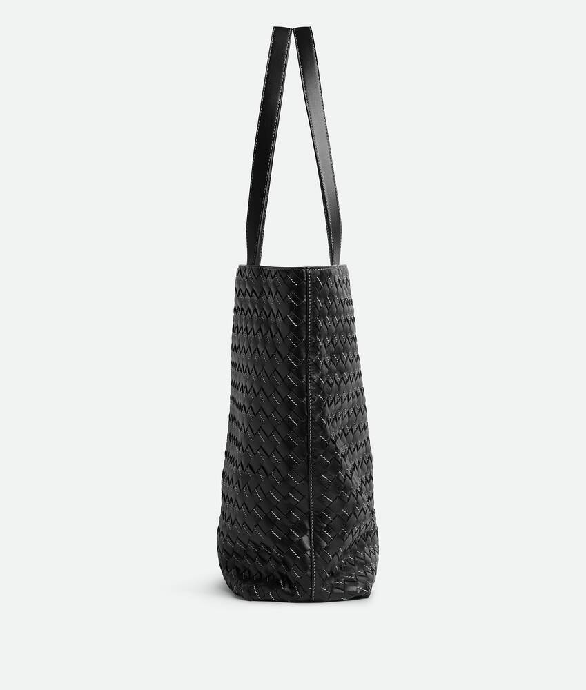 BOTTEGA VENETA イントレチャートモチーフトートバッグ　ブラックイントレチャート