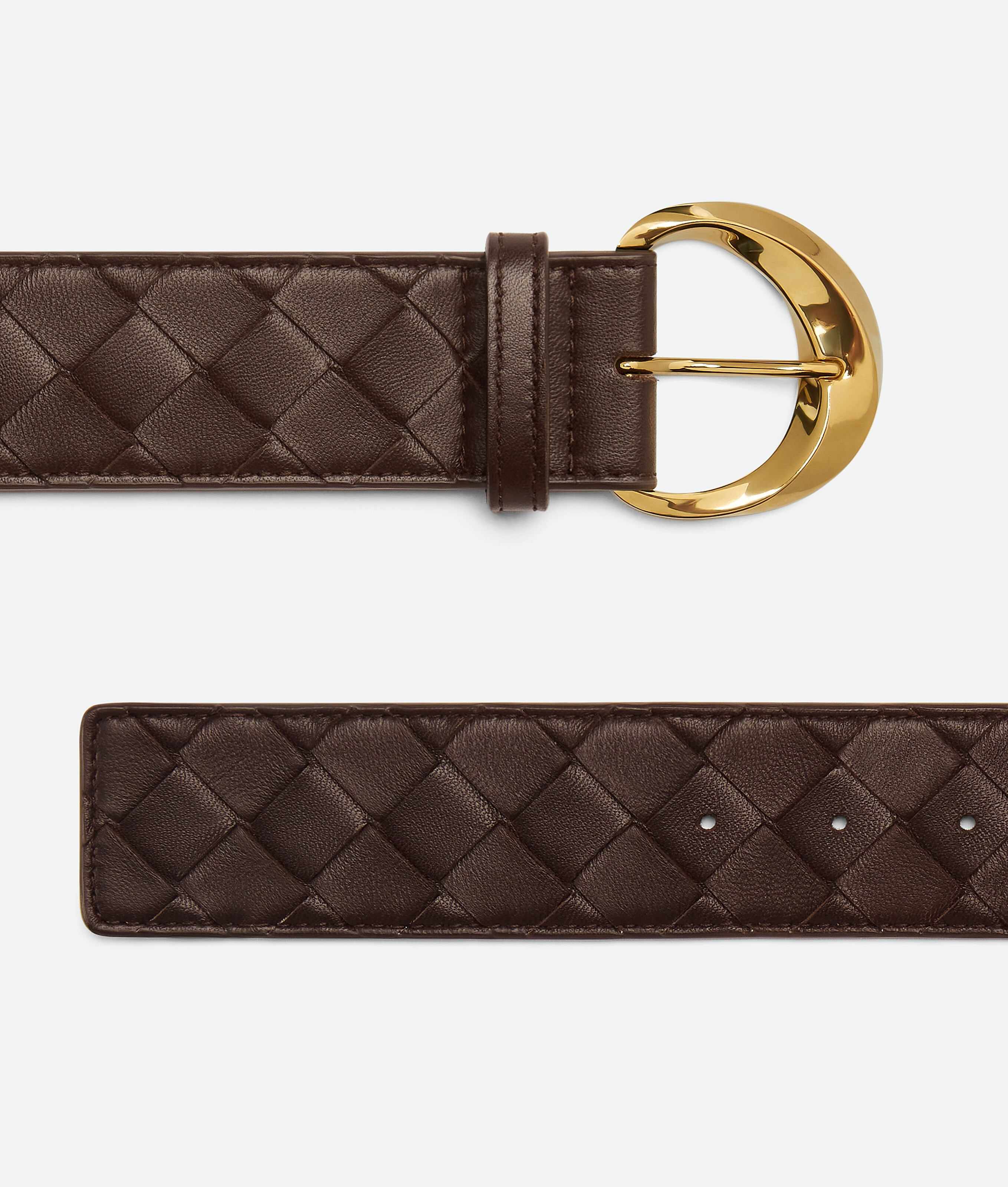 Shop Bottega Veneta Ceinture Essential Twist In Brown