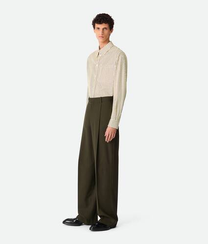 Light Wool Wide Leg Trousers