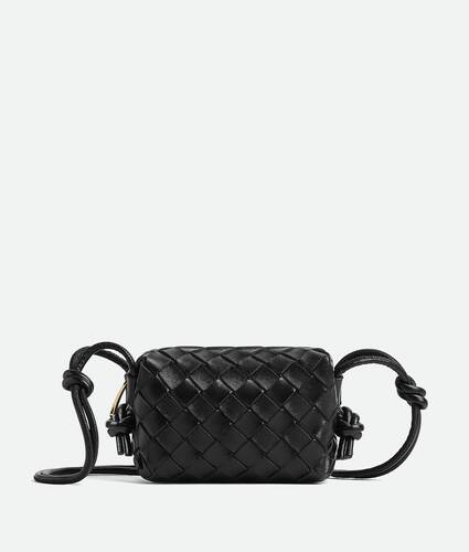 Bottega Veneta® Women's Small Loop Camera Bag in Black. Shop