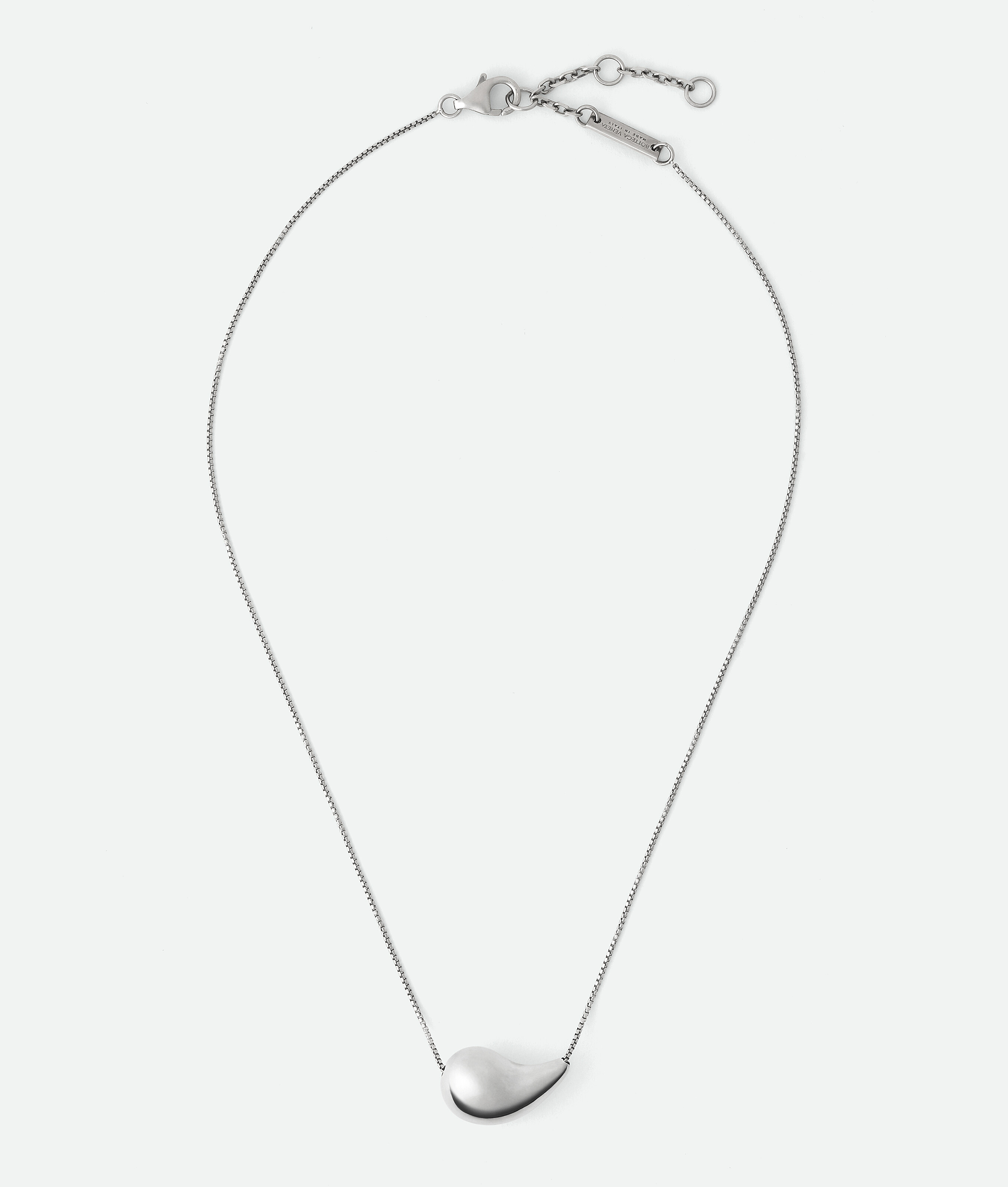 Bottega Veneta Drop Pendant Necklace In Silver