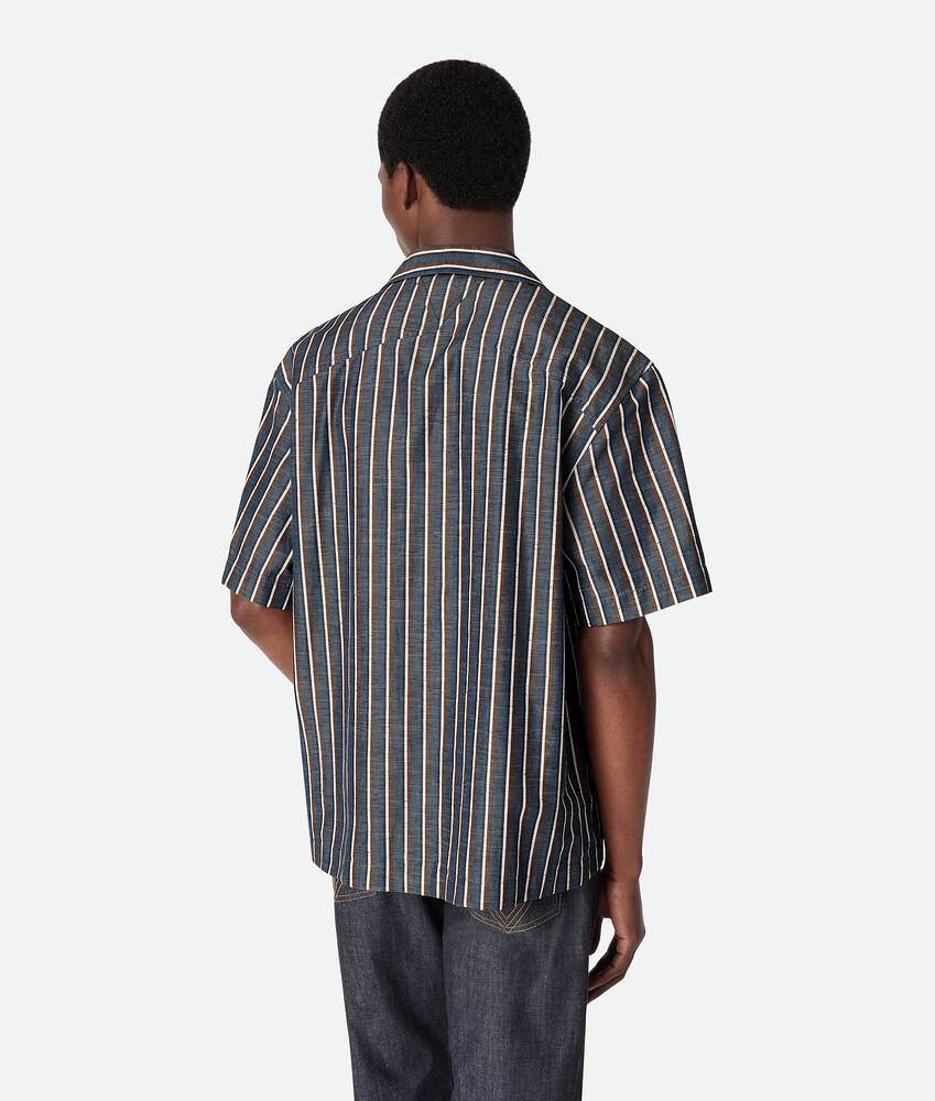 Display a large version of the product image 3 - Stripe Cotton And Linen Shirt