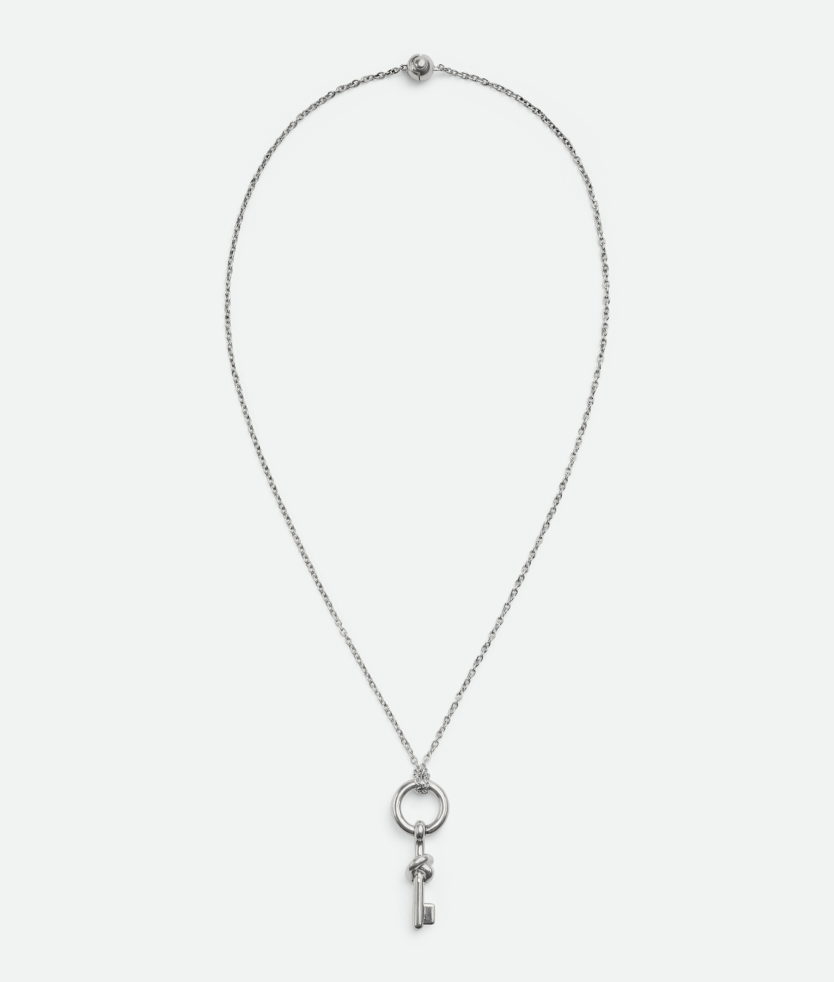 Bottega Veneta Key Knot Necklace - Silver - Woman