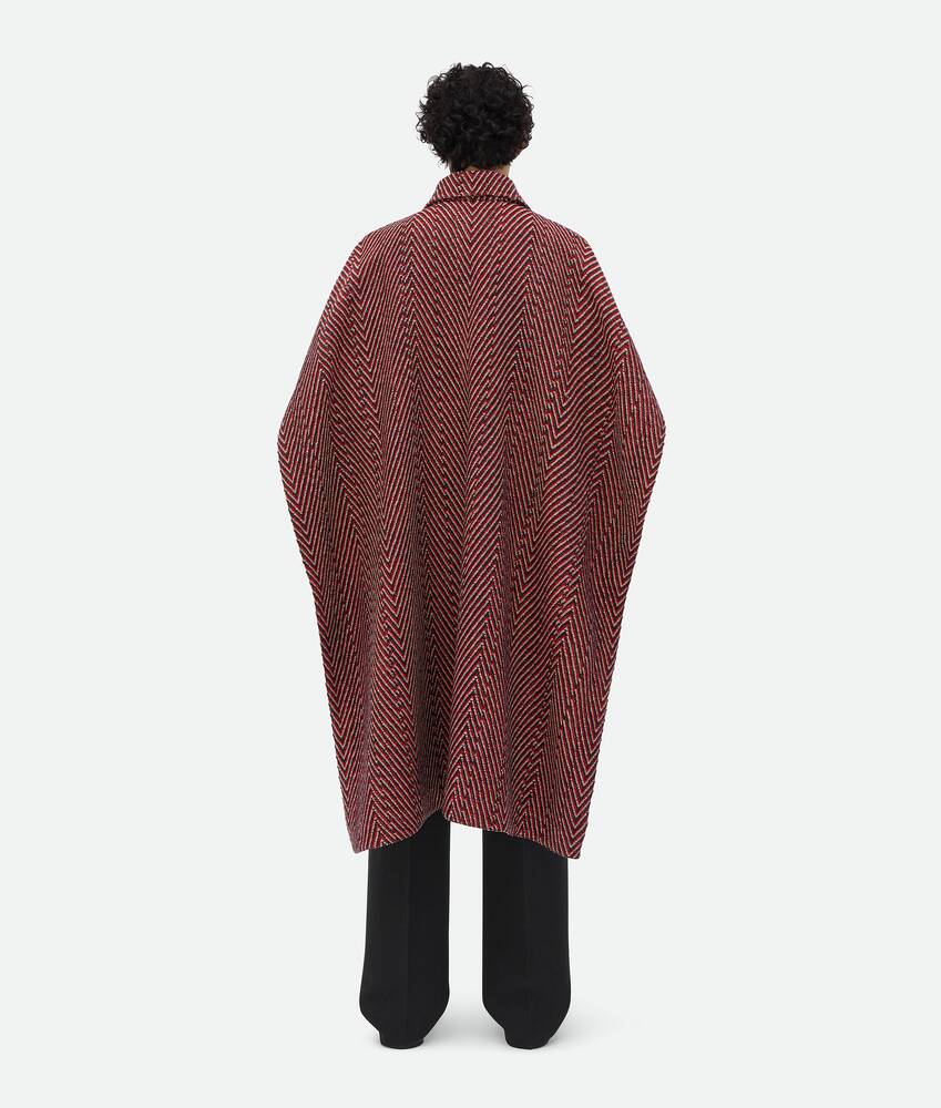 Display a large version of the product image 3 - Irregular Wool Chevron Cape Coat
