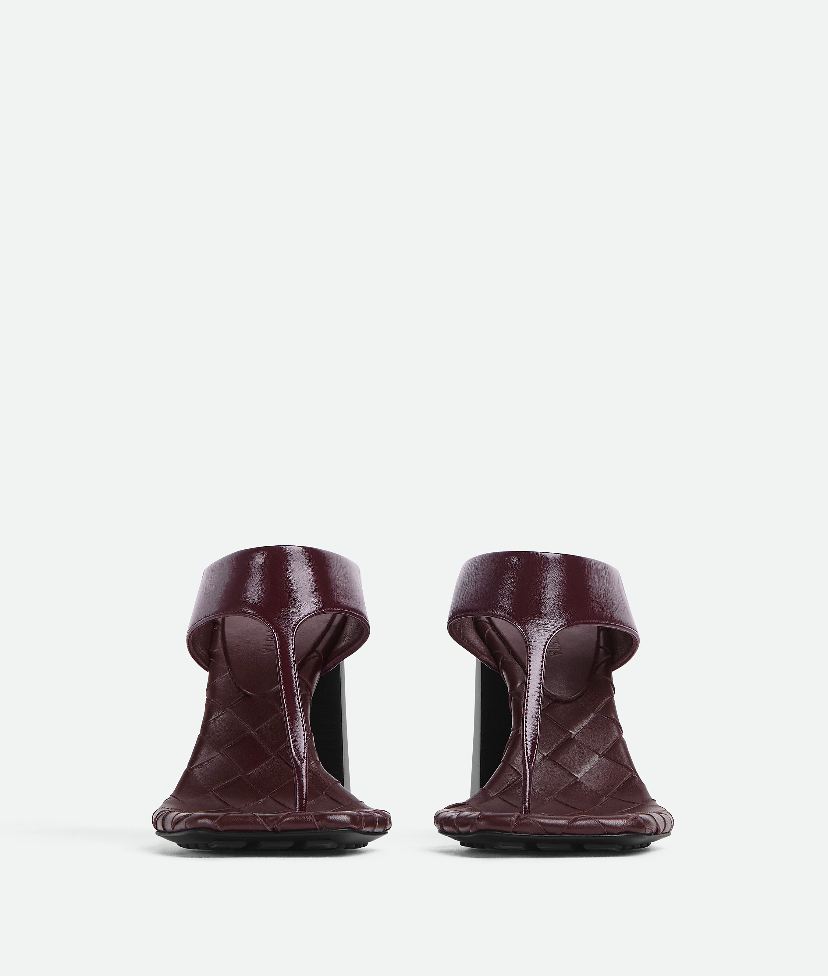 Bottega Veneta Marella High-heeled Sandals In Dark Barolo