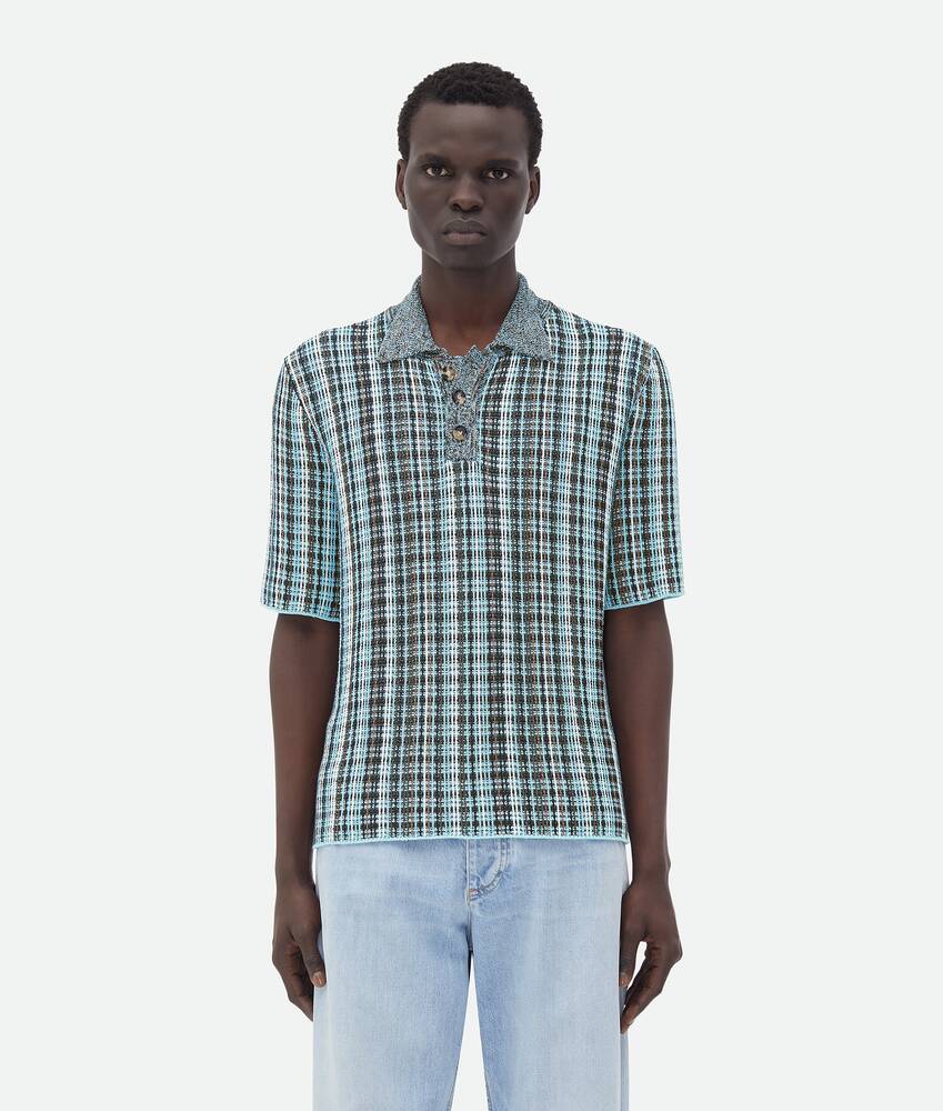 Display a large version of the product image 1 - Cotton Viscose Check Polo