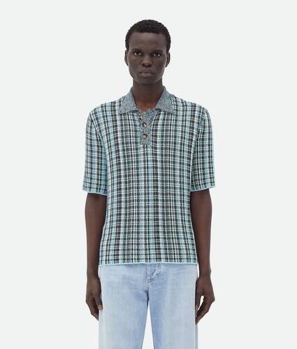 Display a large version of the product image 1 - Cotton Viscose Check Polo