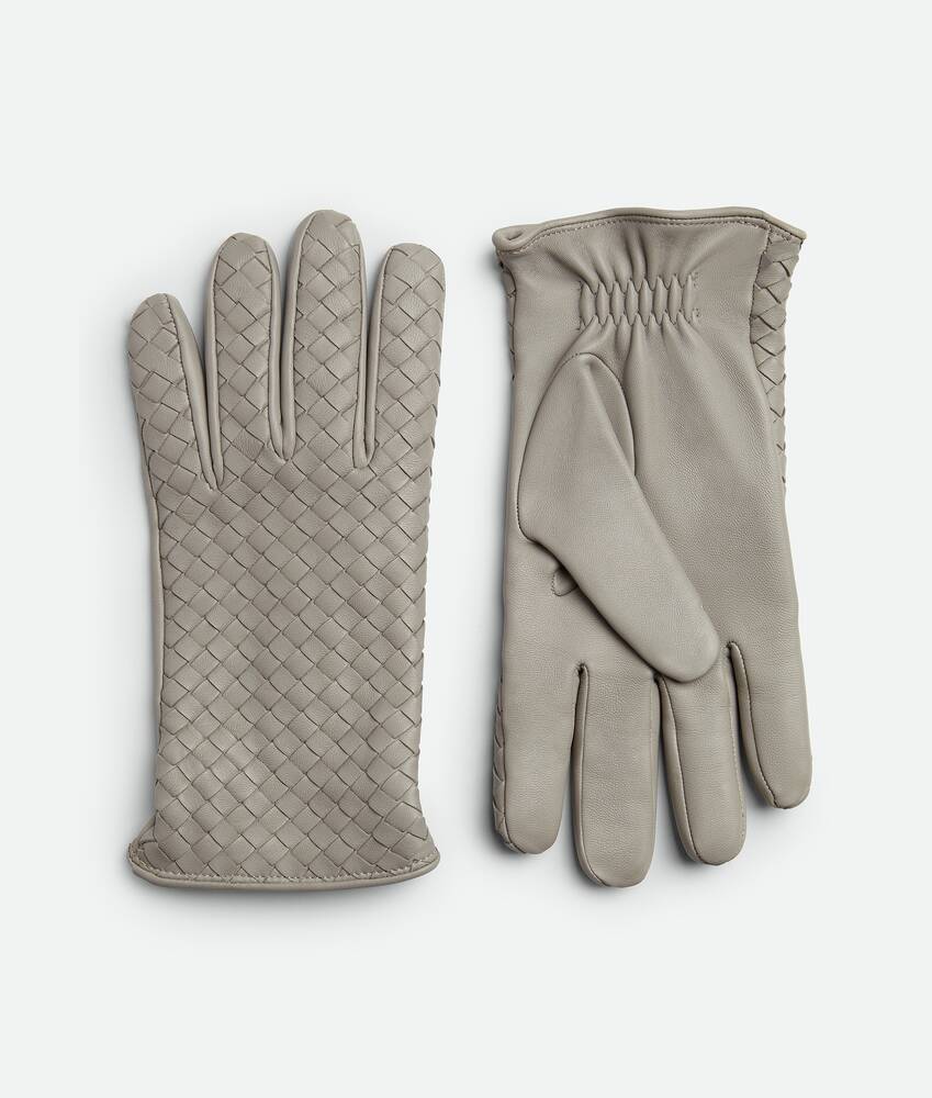 Afficher une grande image du produit 1 - Gants en cuir Intrecciato