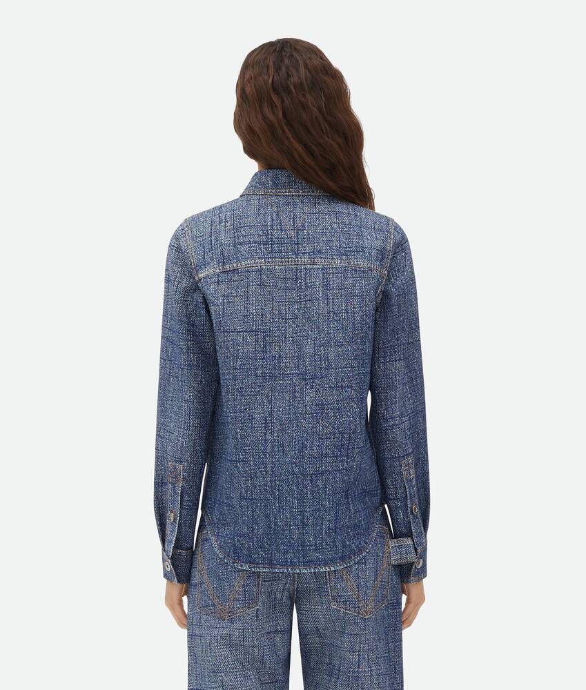 Display a large version of the product image 3 - Textured Denim Viscose Shirt
