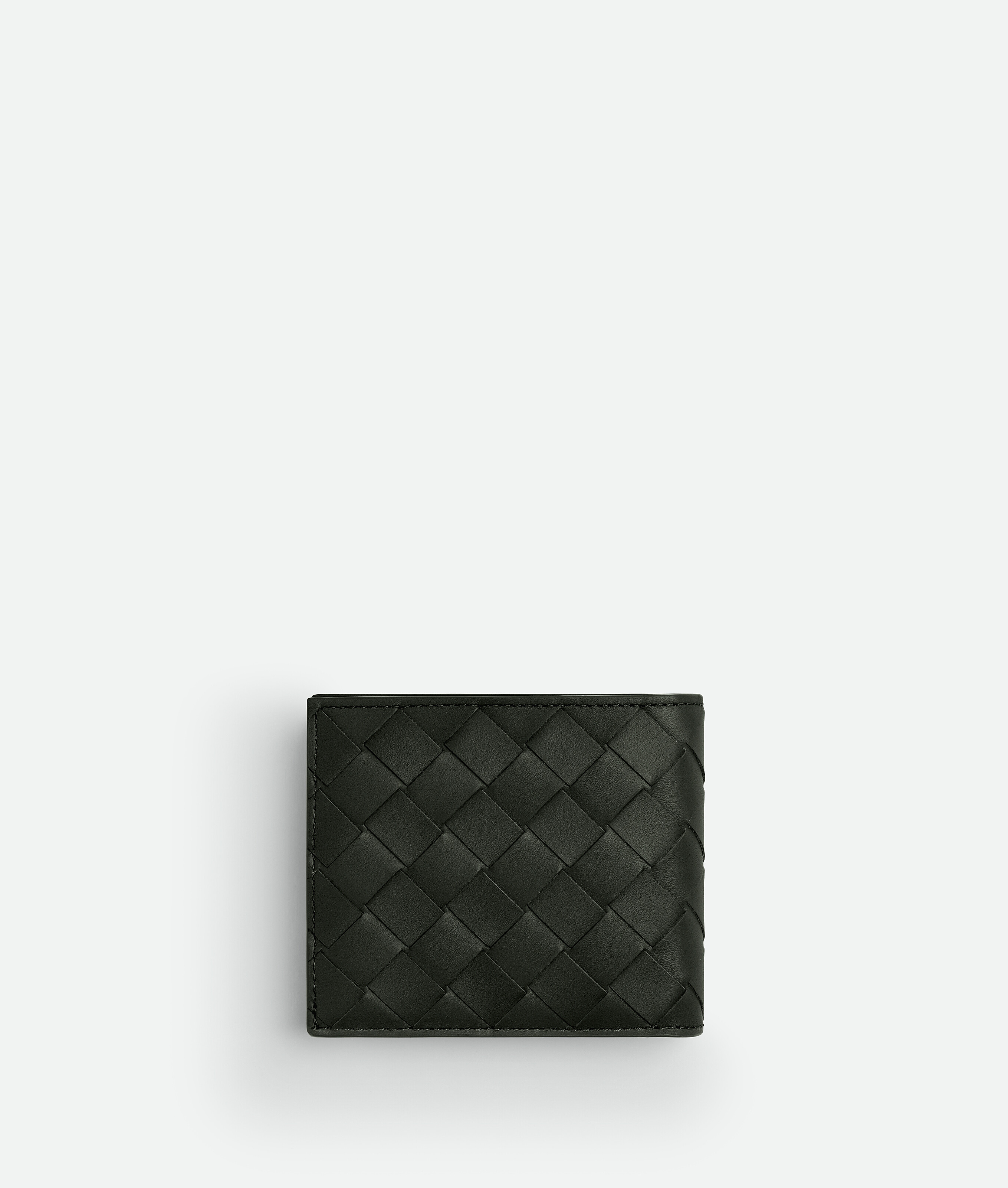 Shop Bottega Veneta Intrecciato Bi-fold Portemonnaie Mit Münzfach In Dark Green