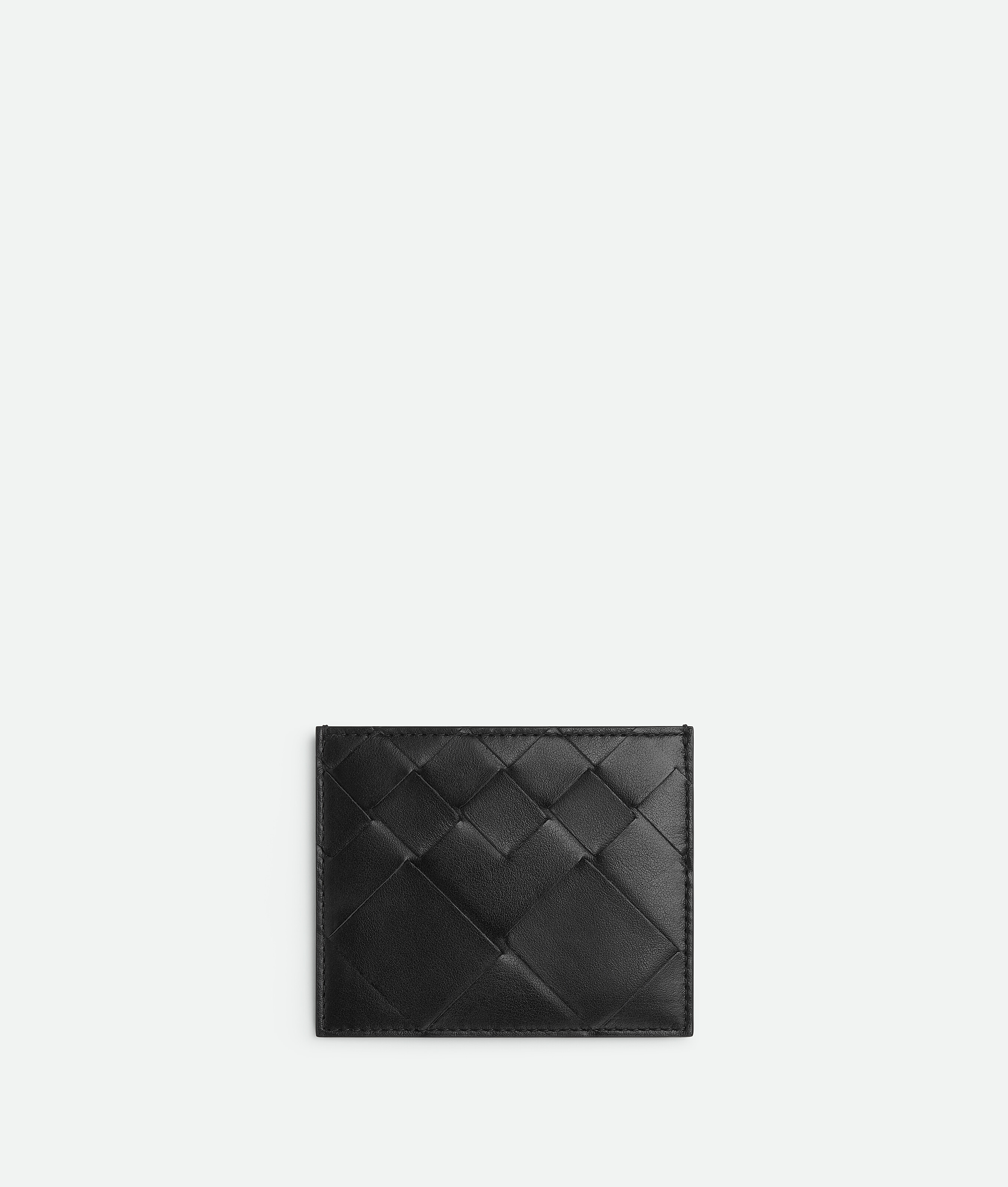 Bottega Veneta Intrecciato Credit Card Case In Black