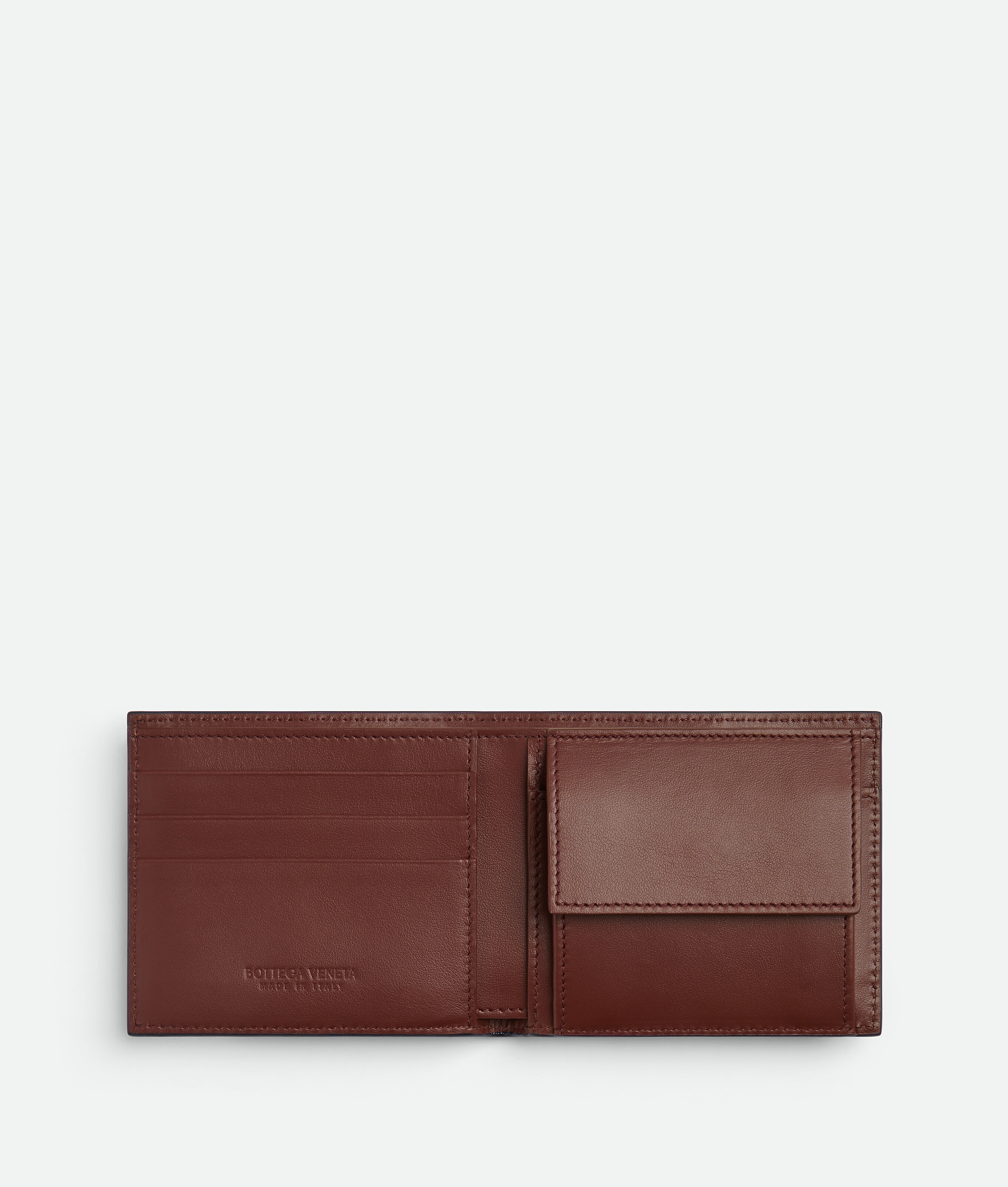Bottega Veneta Cassette Bi-fold Wallet With Coin Purse In Space/sapele