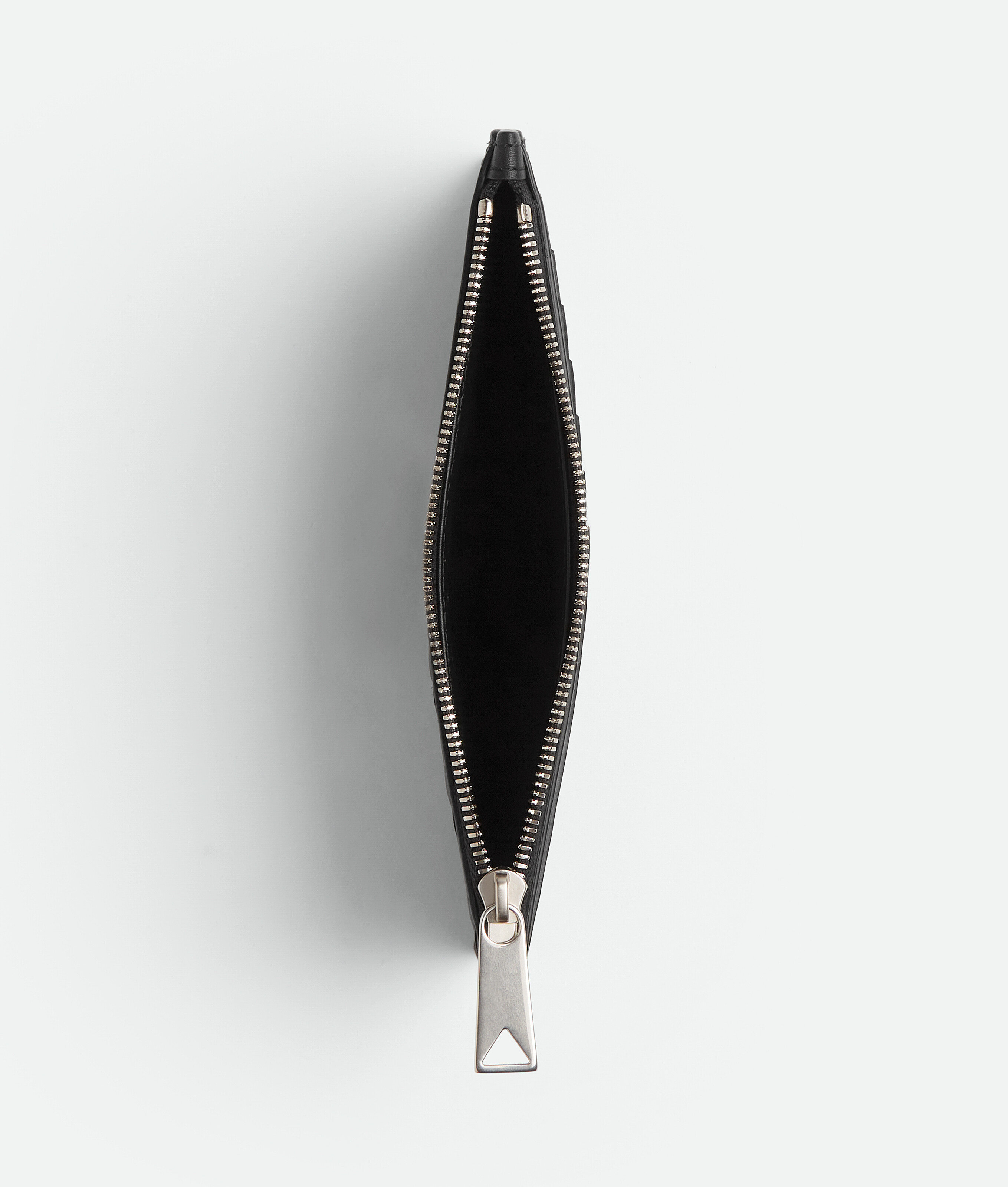 Bottega Veneta Intrecciato Long Zippered Card Case In Black