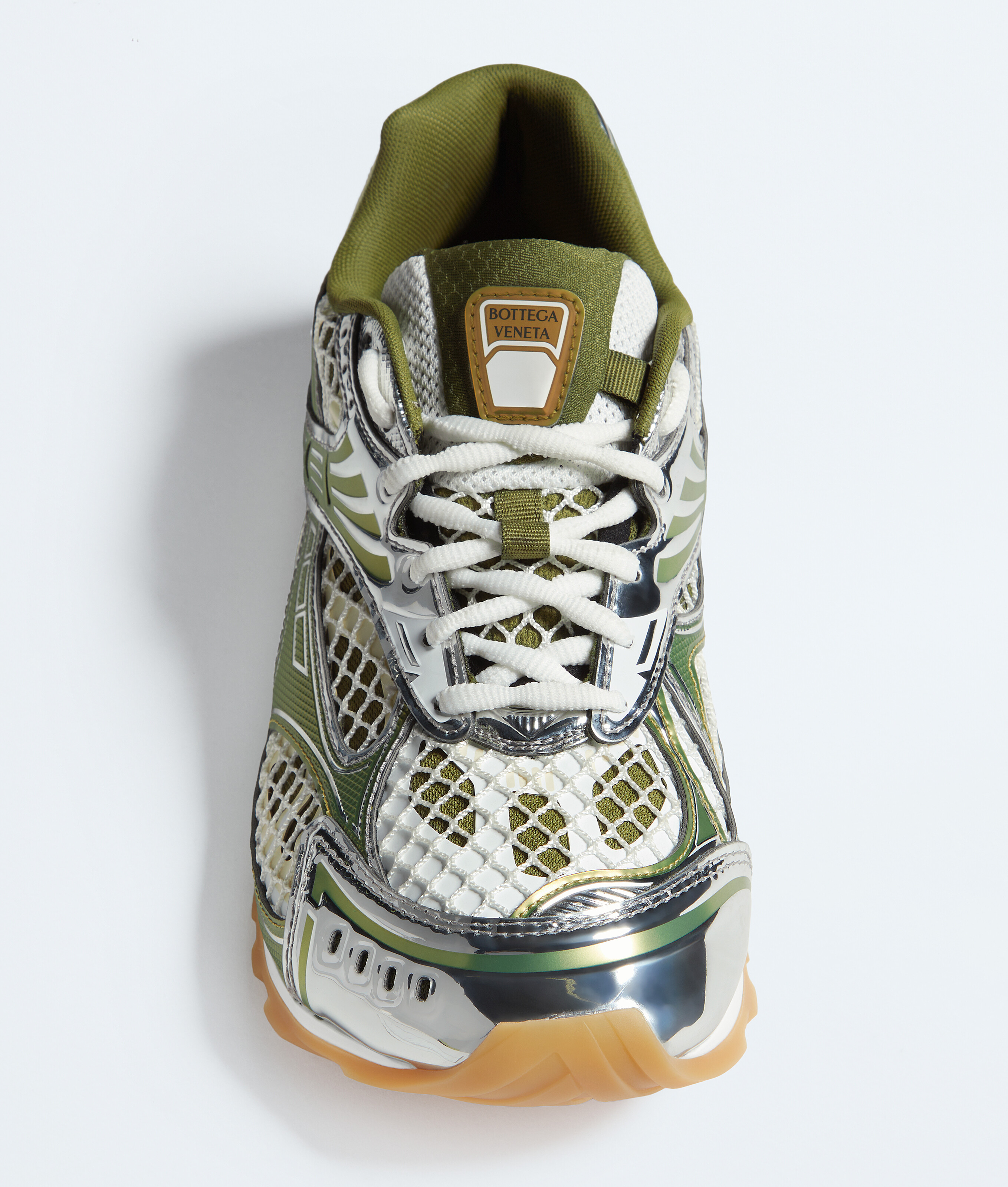 Bottega Veneta Orbit Lace-up Technical Fishnet Sneakers In Multi