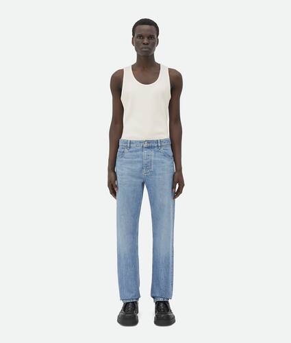 Visualizza una versione più grande dell’immagine del prodotto 1 - Jeans a gamba dritta in denim lavaggio vintage Indigo