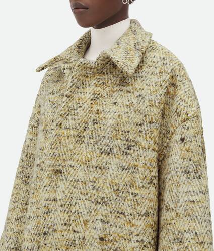 Chevron Mouline Wool Coat