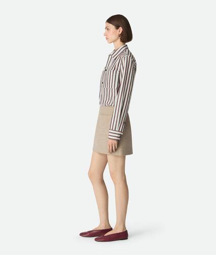 スカート BOTTEGA VENETA melange cappuccino wool skirt Bottega Veneta Bottega Veneta Women Melange Cappuccino Wool