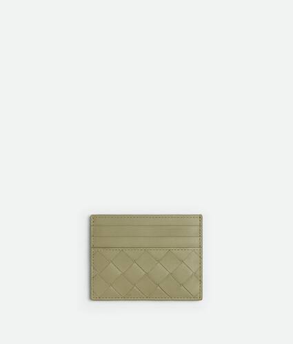 Bottega Veneta® Men's Intrecciato Credit Card Case in Travertine