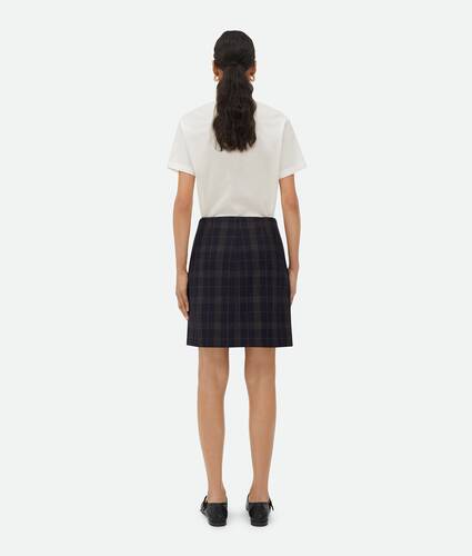 Checked Cotton Mouline Skirt