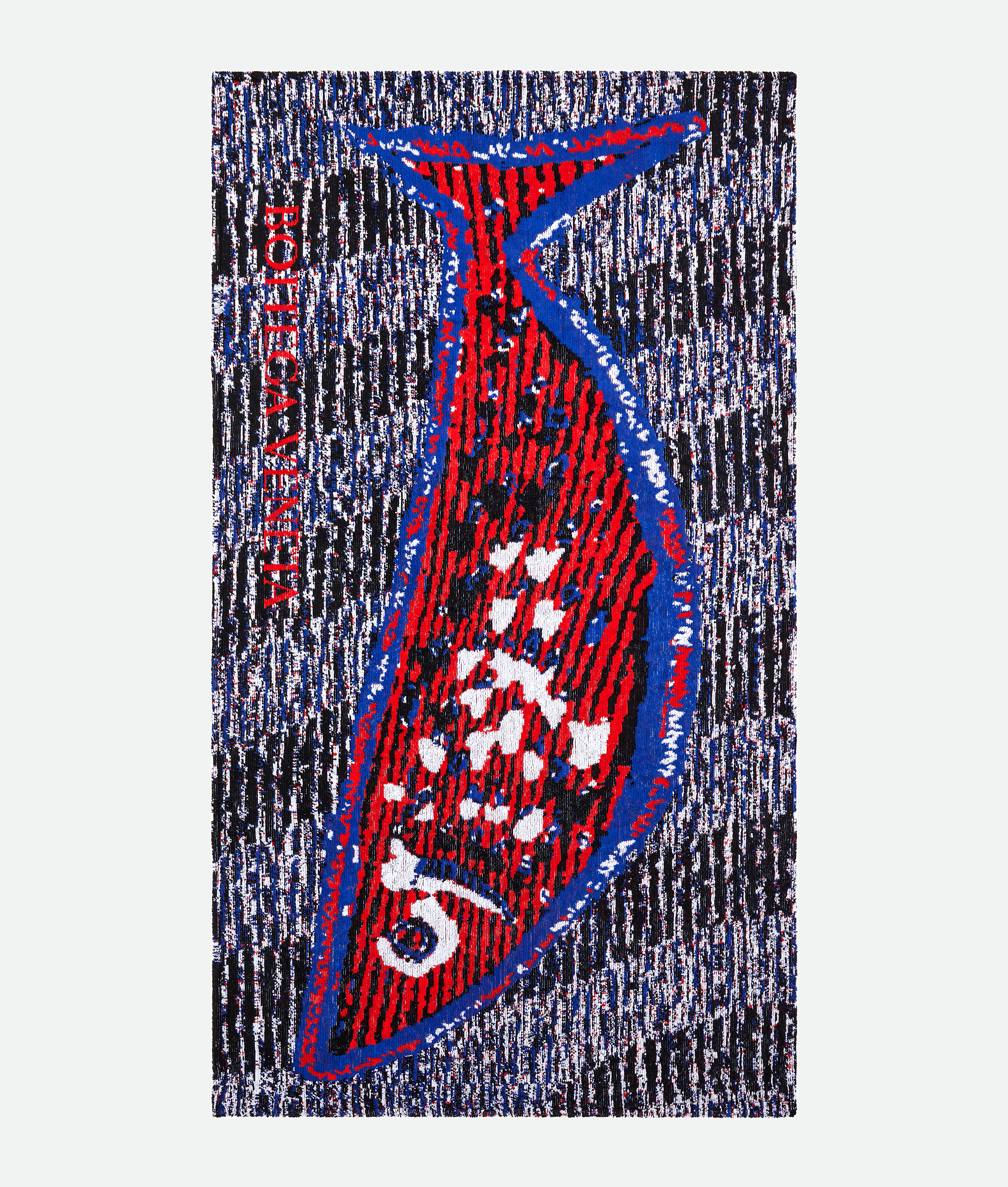 Bottega Veneta Fish Jacquard Beach Towel In Blue