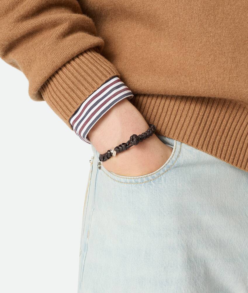 BOTTEGA VENETA ノット レザー ブレスレット Bottega Veneta® Knot Leather Bracelet in Fondant. Shop