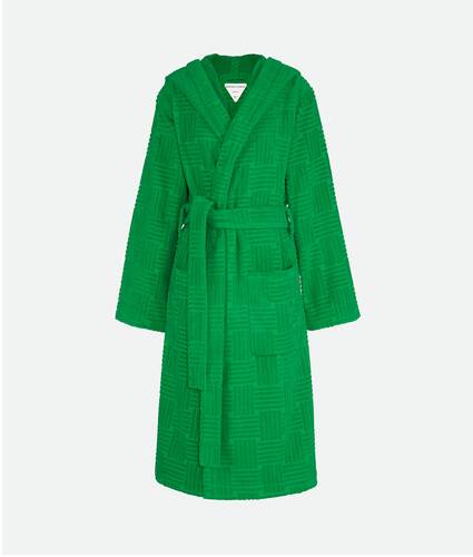 Intreccio Pattern Cotton Bathrobe