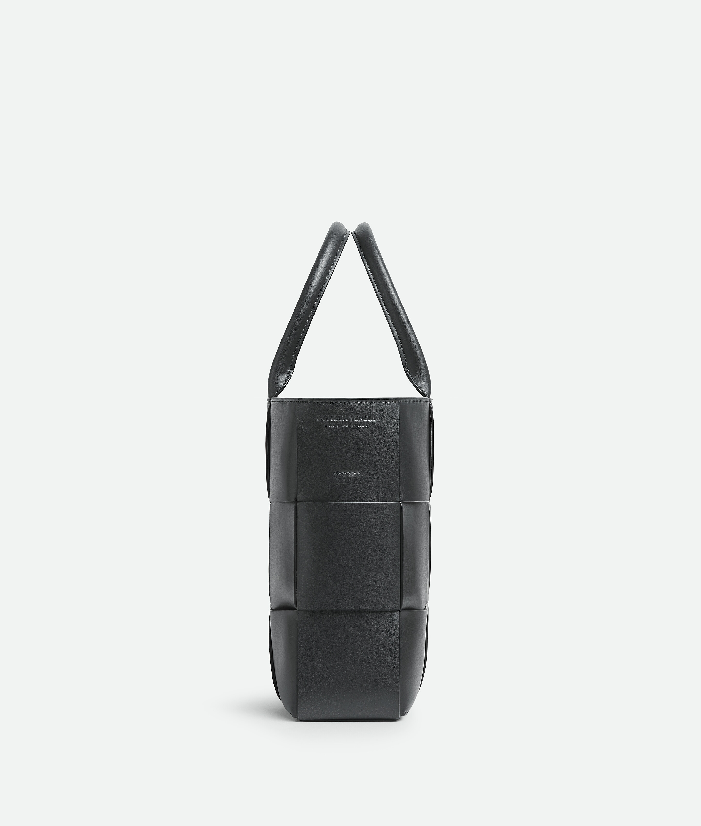 Shop Bottega Veneta Small Arco Tote Bag With Strap In Grey