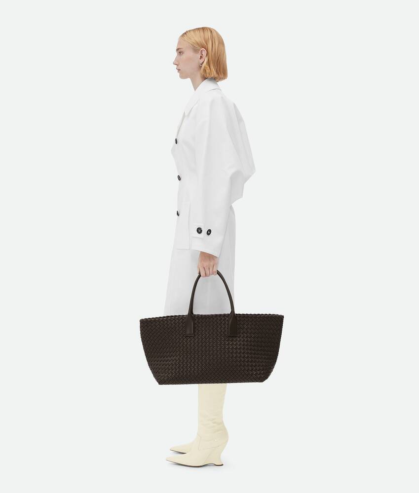 Bottega Veneta Large Cabat Tote Bag in Transparent, Fondant