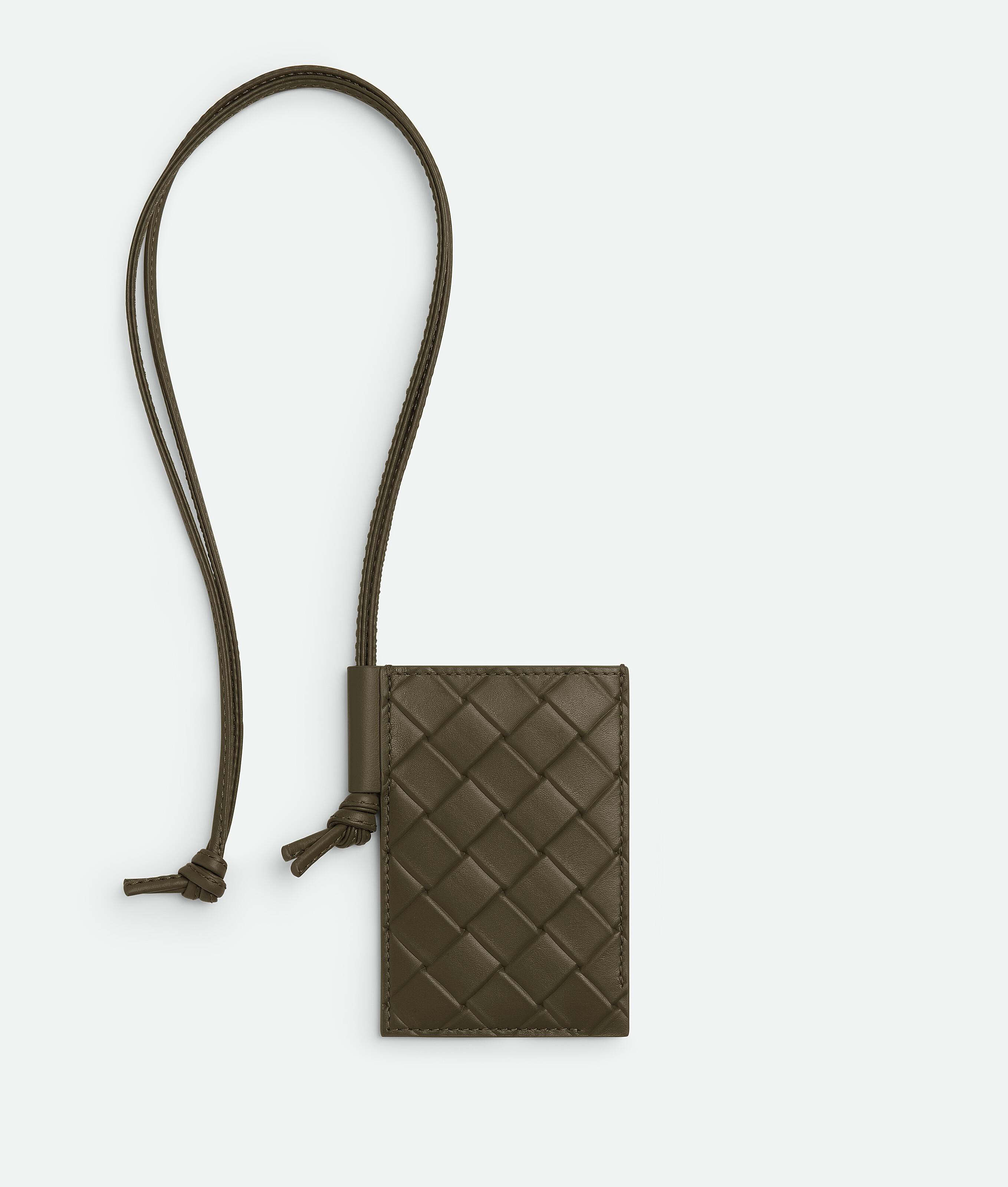 Bottega Veneta Intrecciato Stamp Badge Holder - Cypress - Man