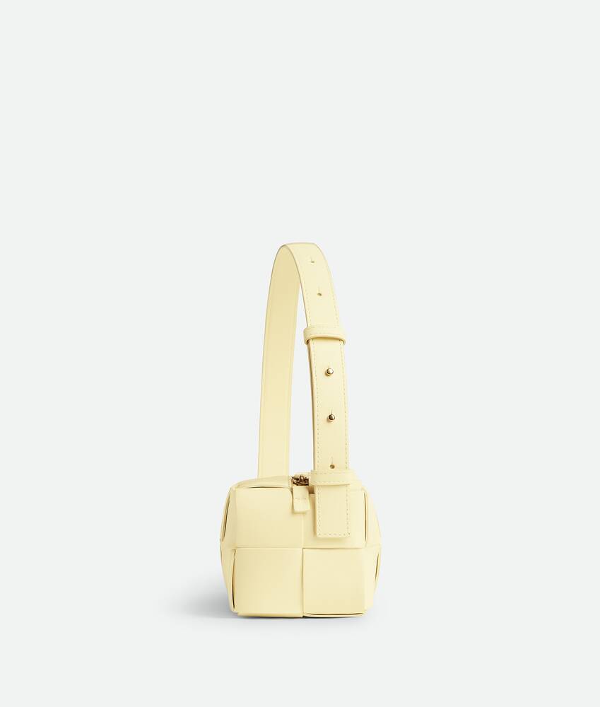 Brick Cassette Small Shoulder Bag in White - Bottega Veneta