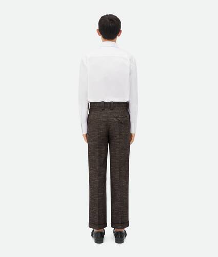 Textured Wool Speckled Trousers