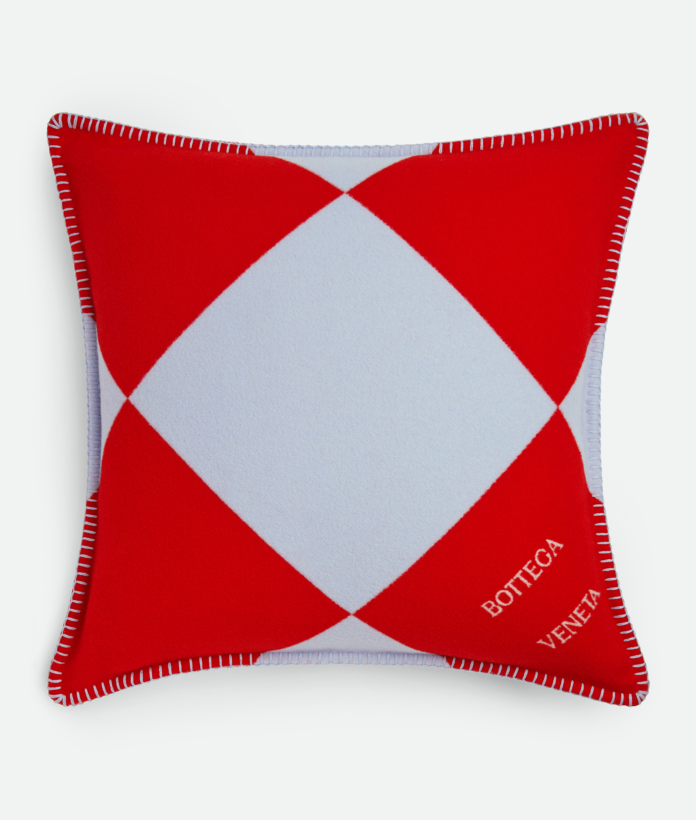 Bottega Veneta Jacquard Check Cushion - Blue - Unisex -