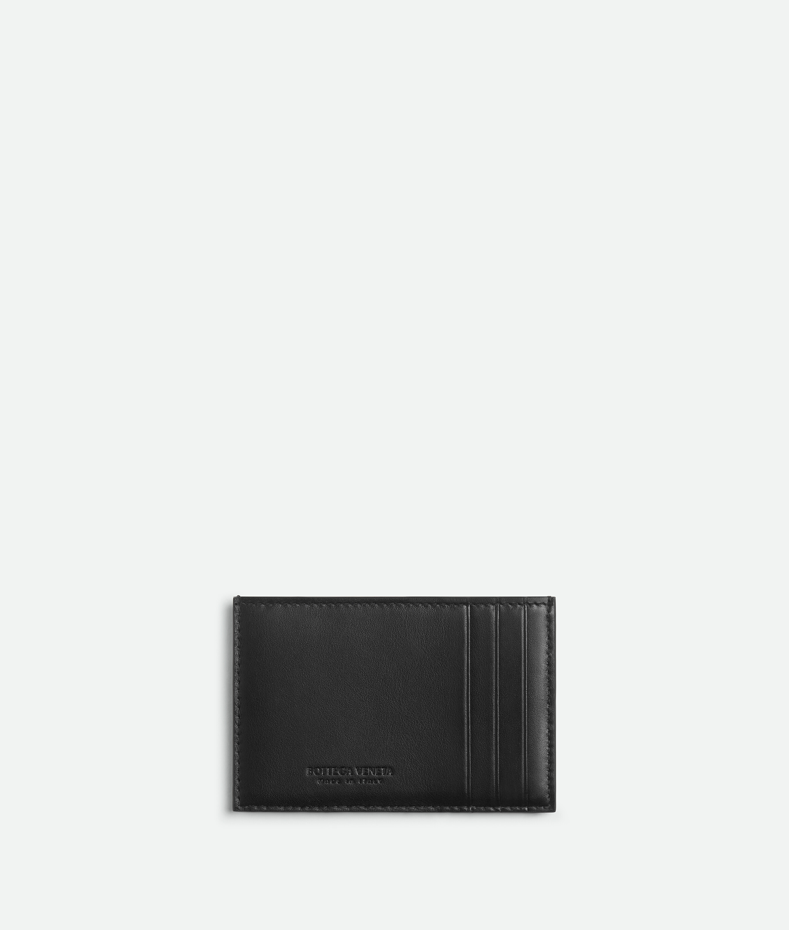 Shop Bottega Veneta Cassette Credit Card Case In Black