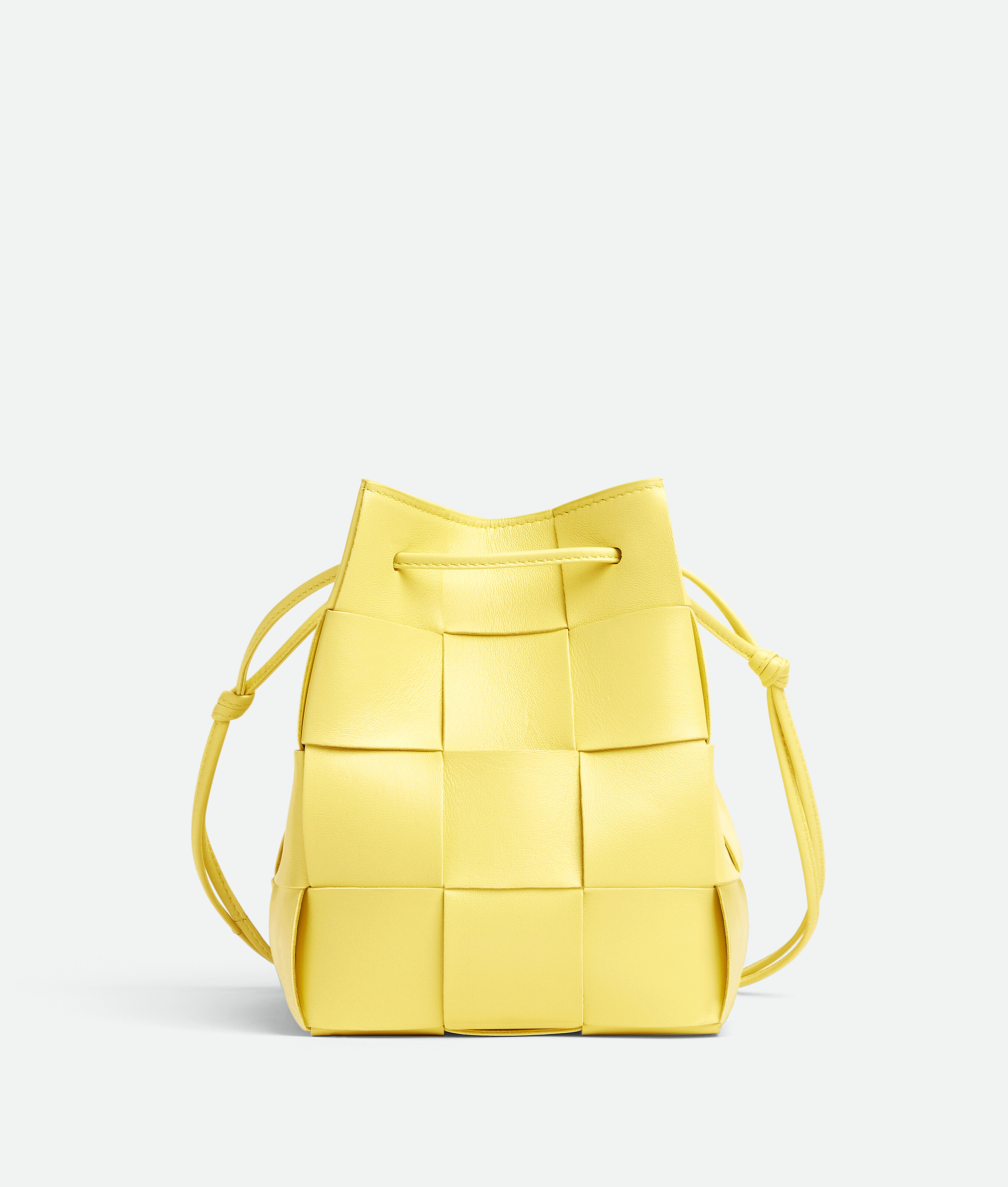 Bottega Veneta Small Crossbody Bucket Bag In Travertine Gold
