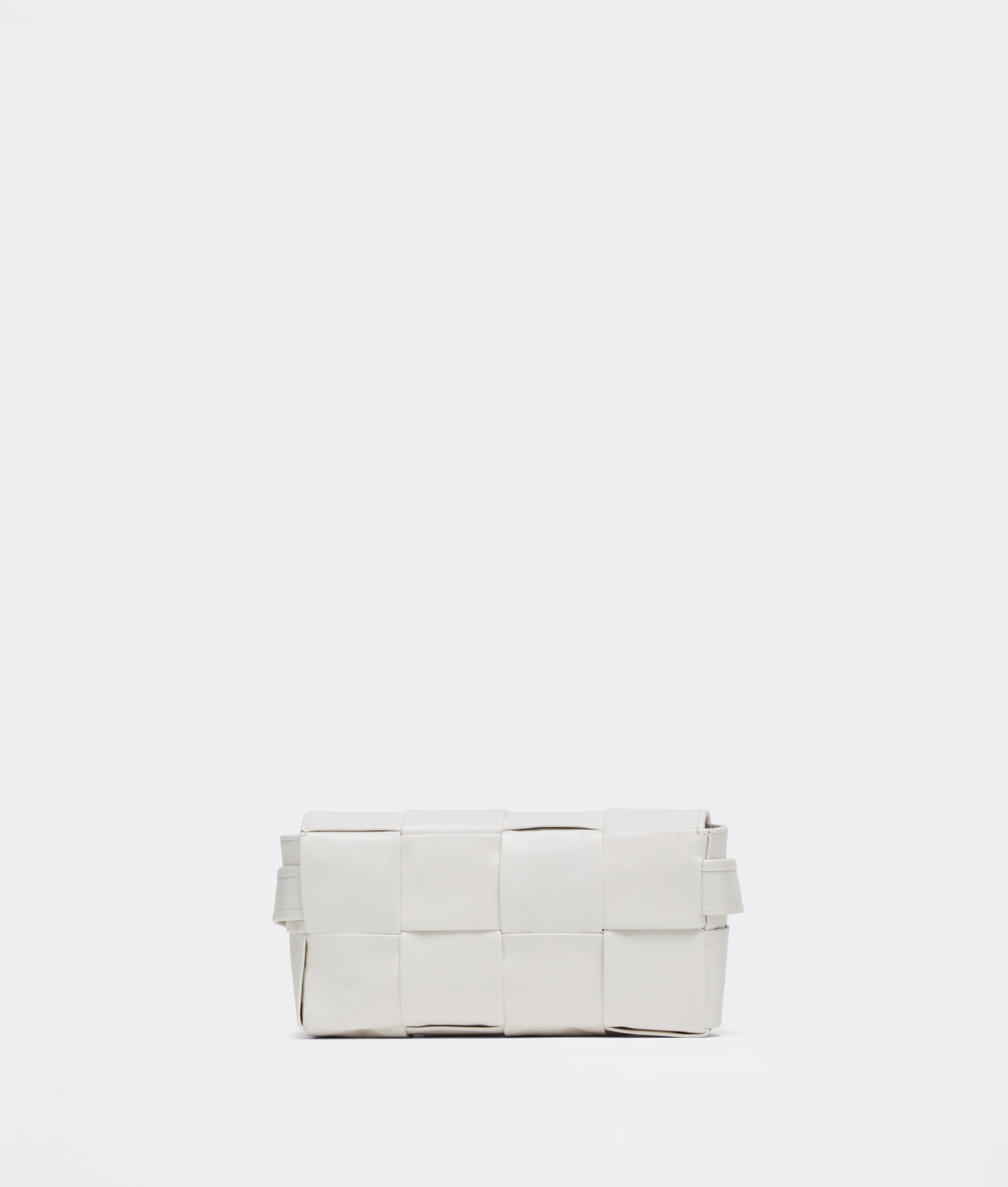 Shop Bottega Veneta Cassette Belt Bag In White