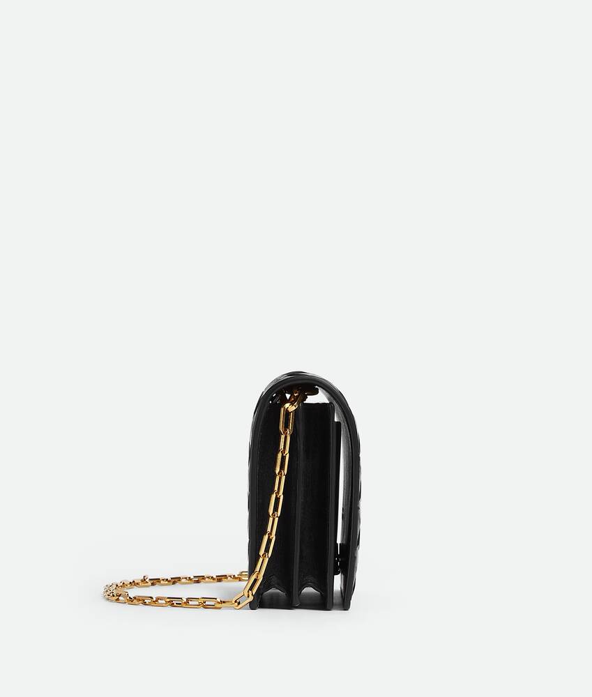 Bottega Veneta® Women's Intrecciato Mini Bag On Chain in Black. Shop online  now.