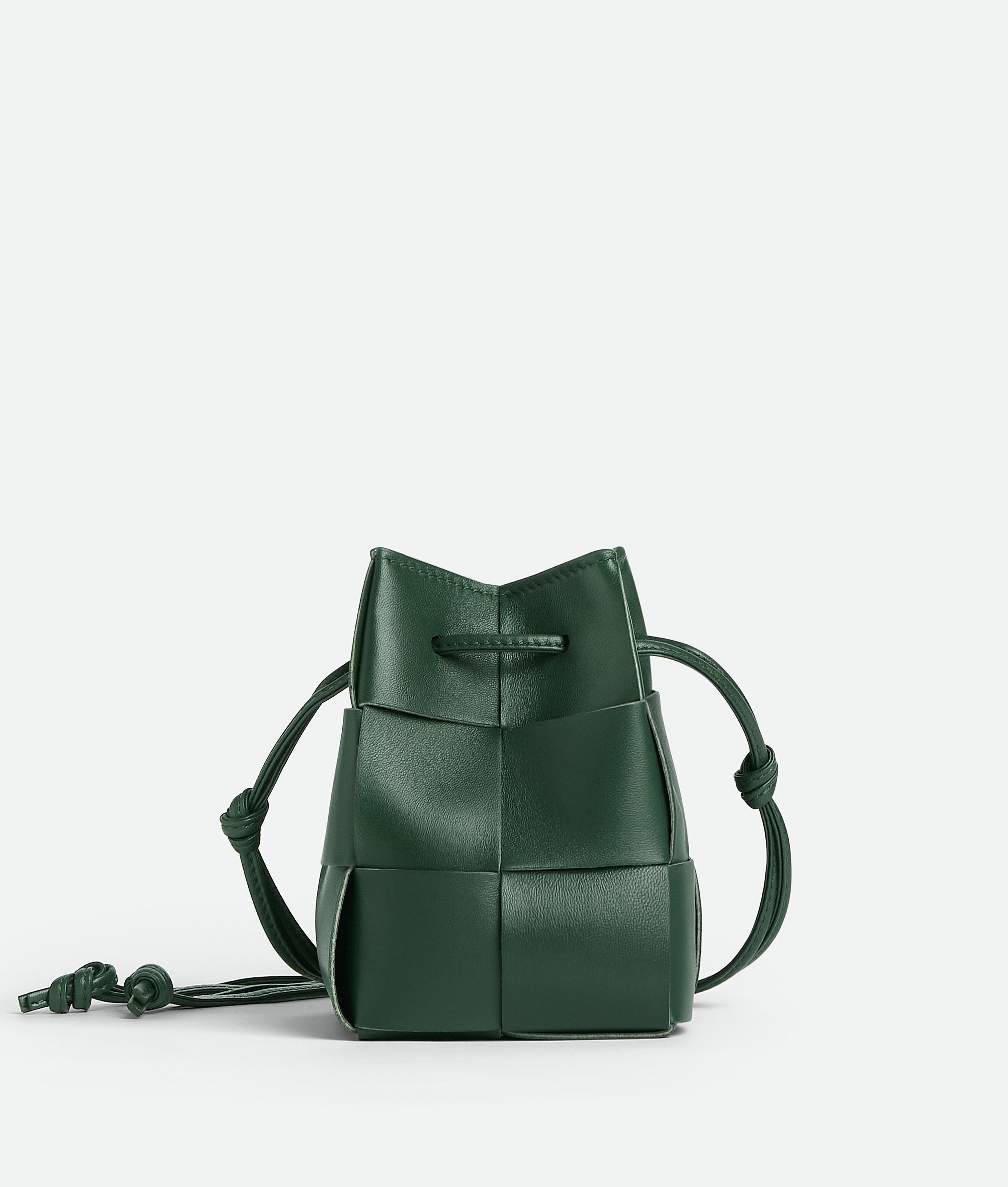 Bottega Veneta Mini Cassette Bucket Bag In Green