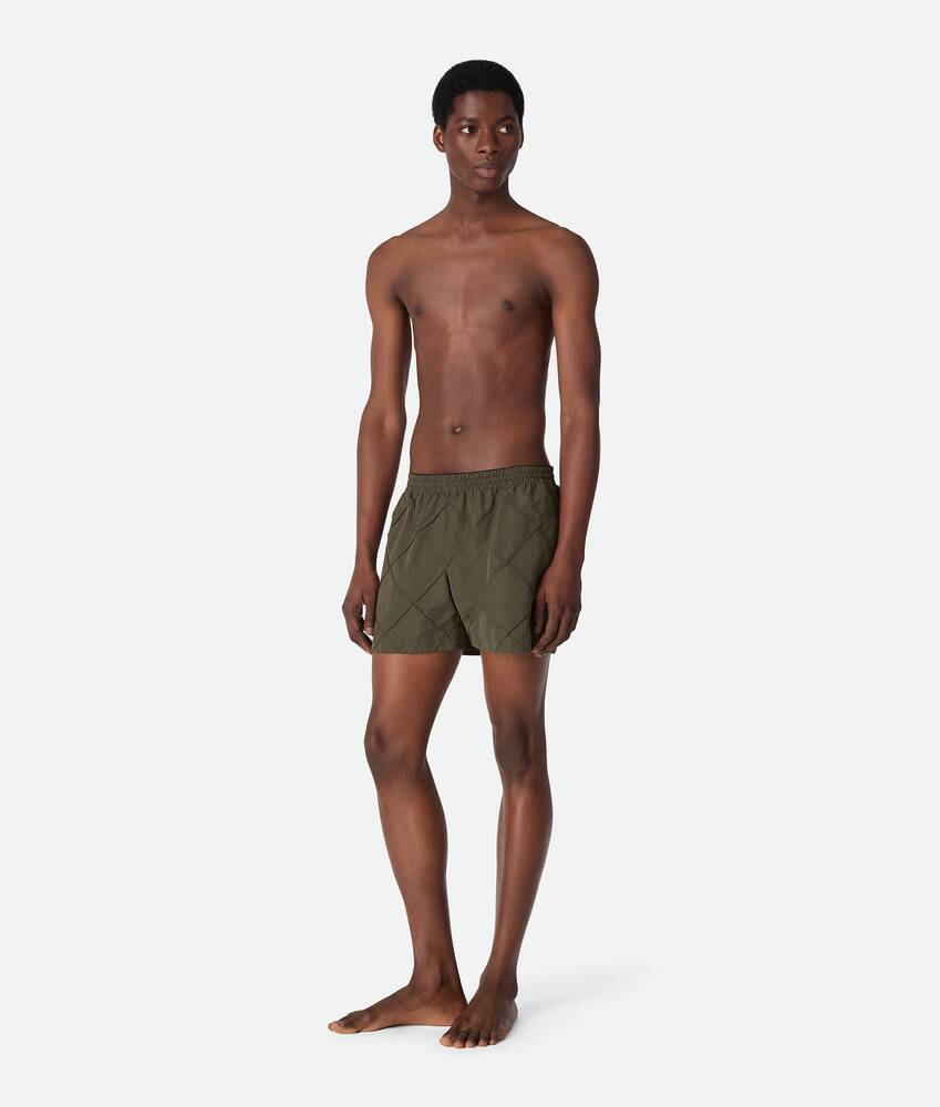 Ein größeres Bild des Produktes anzeigen 1 - Badeshorts aus Nylon mit Intrecciato Muster